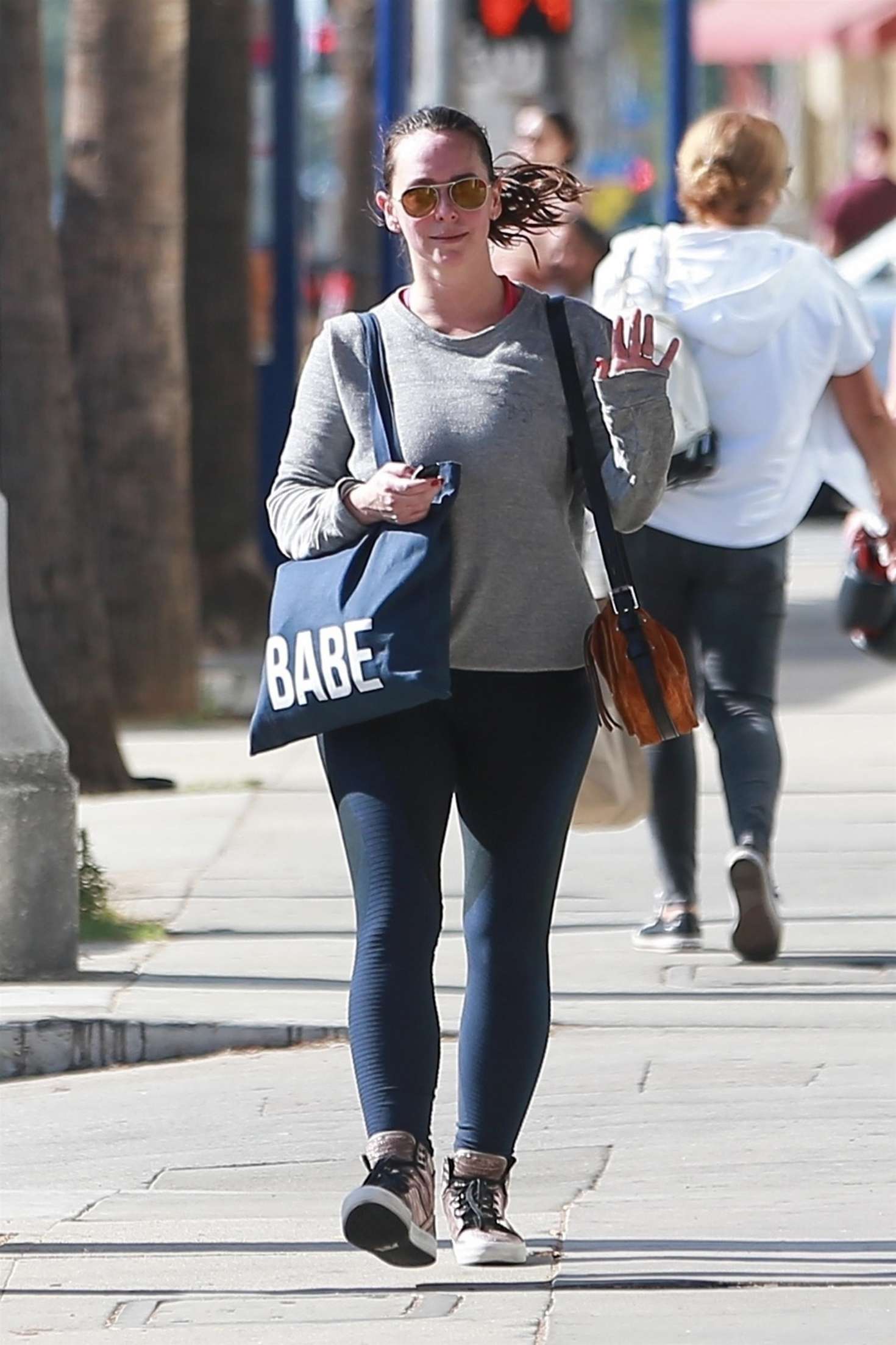 Jennifer Love Hewitt in Tights â€“ Leaving a gym in Studio City