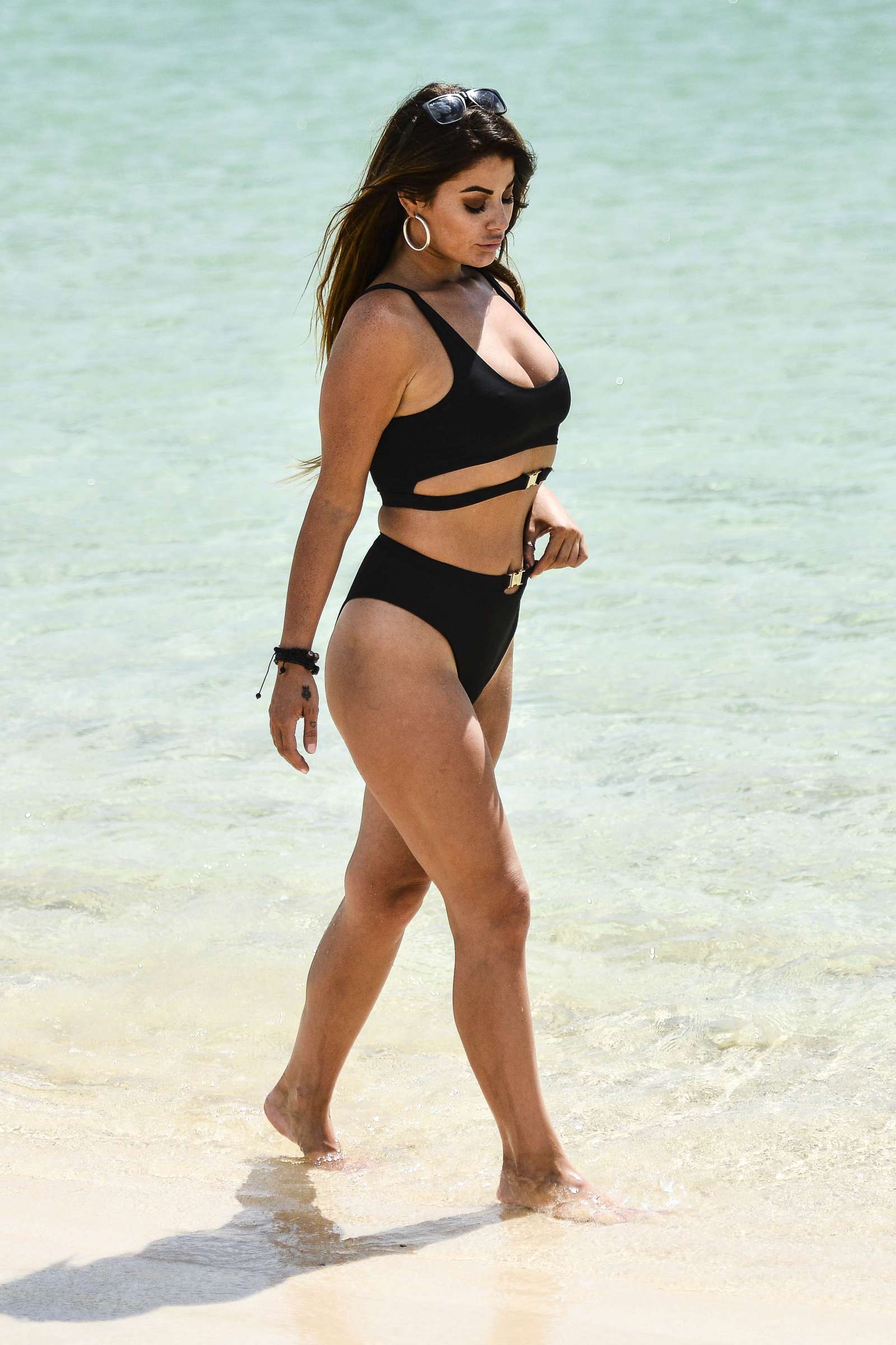 Jessica Hayes in Black Bikini in Cape Verde