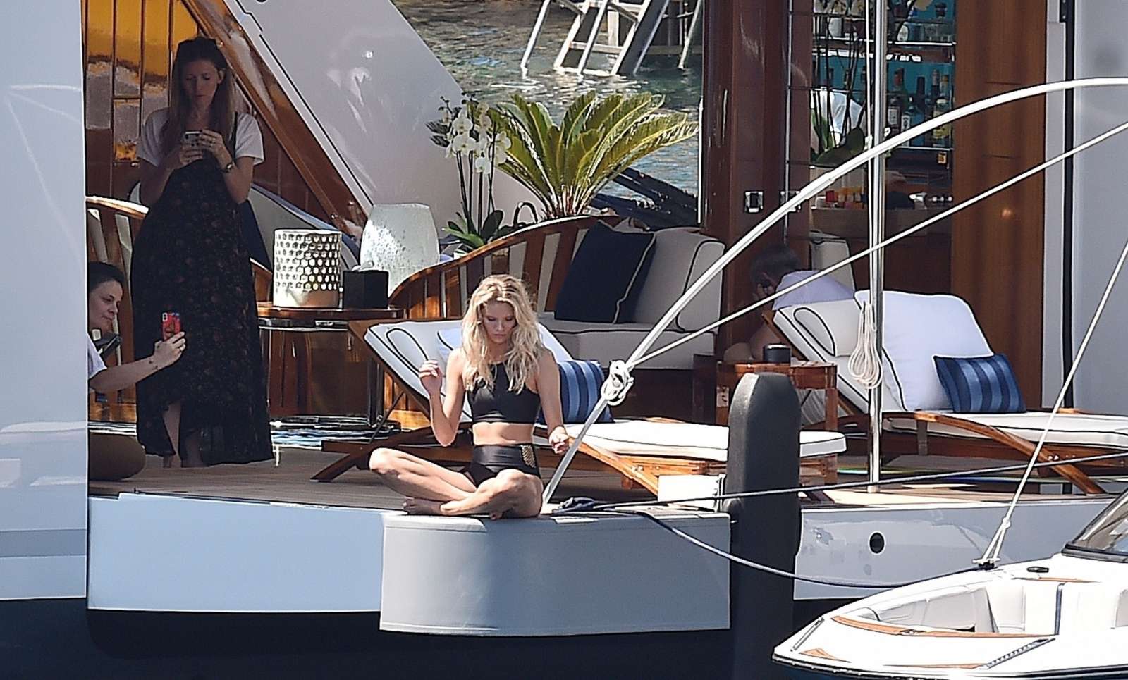 Josie Marie Canseco in Bikini and Swimsuit on a boat in Portofino