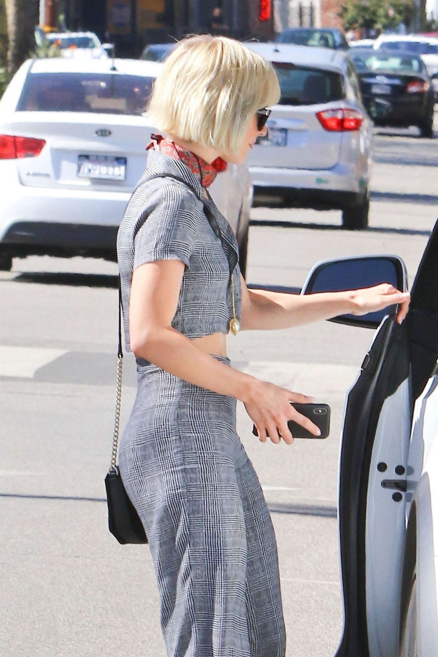 Julianne Hough in a Matching Top and Pants â€“ Leaving a meeting in Studio City