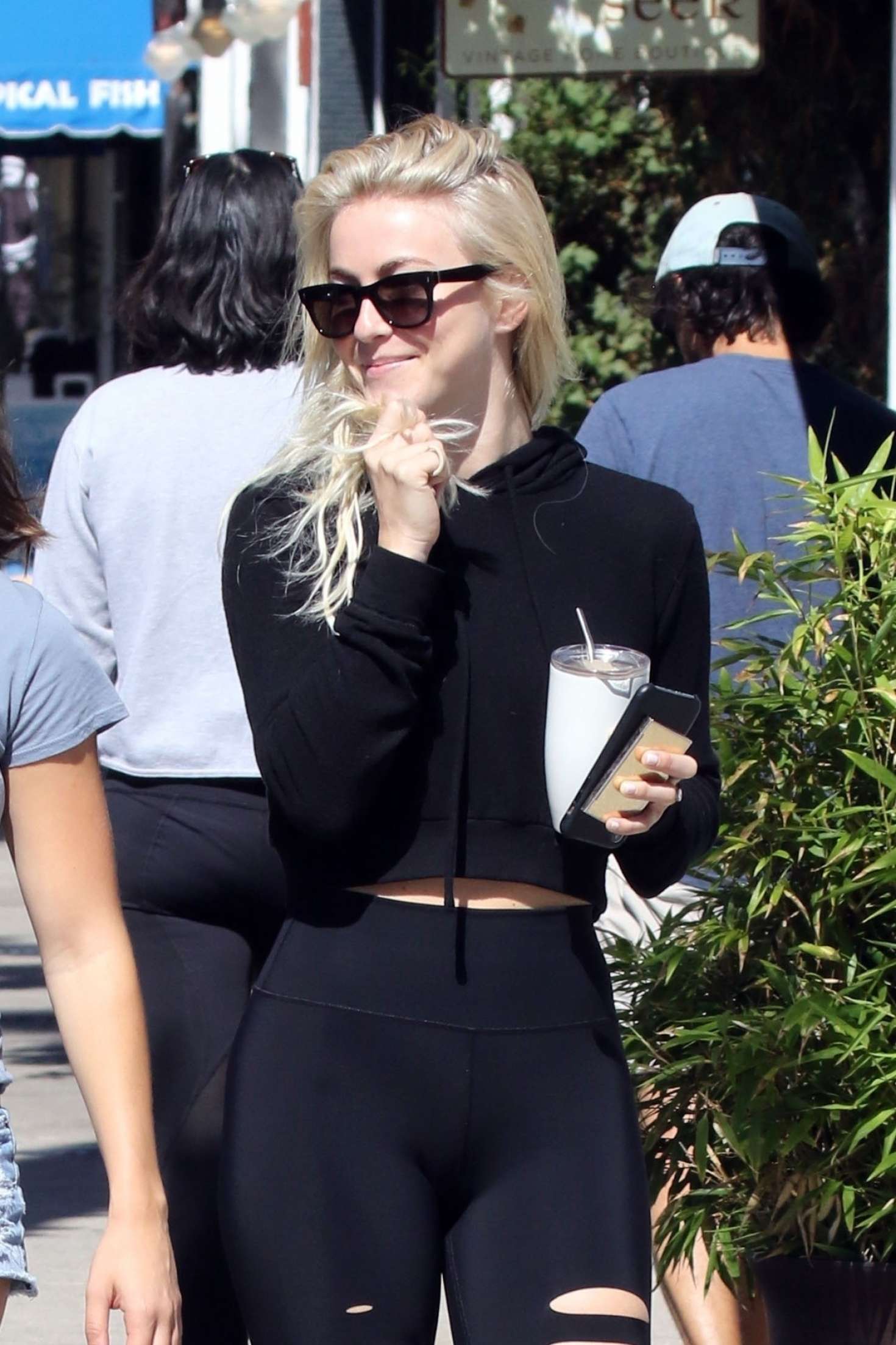Julianne Hough in Ripped Tights at Joanâ€™s on Third in Studio City
