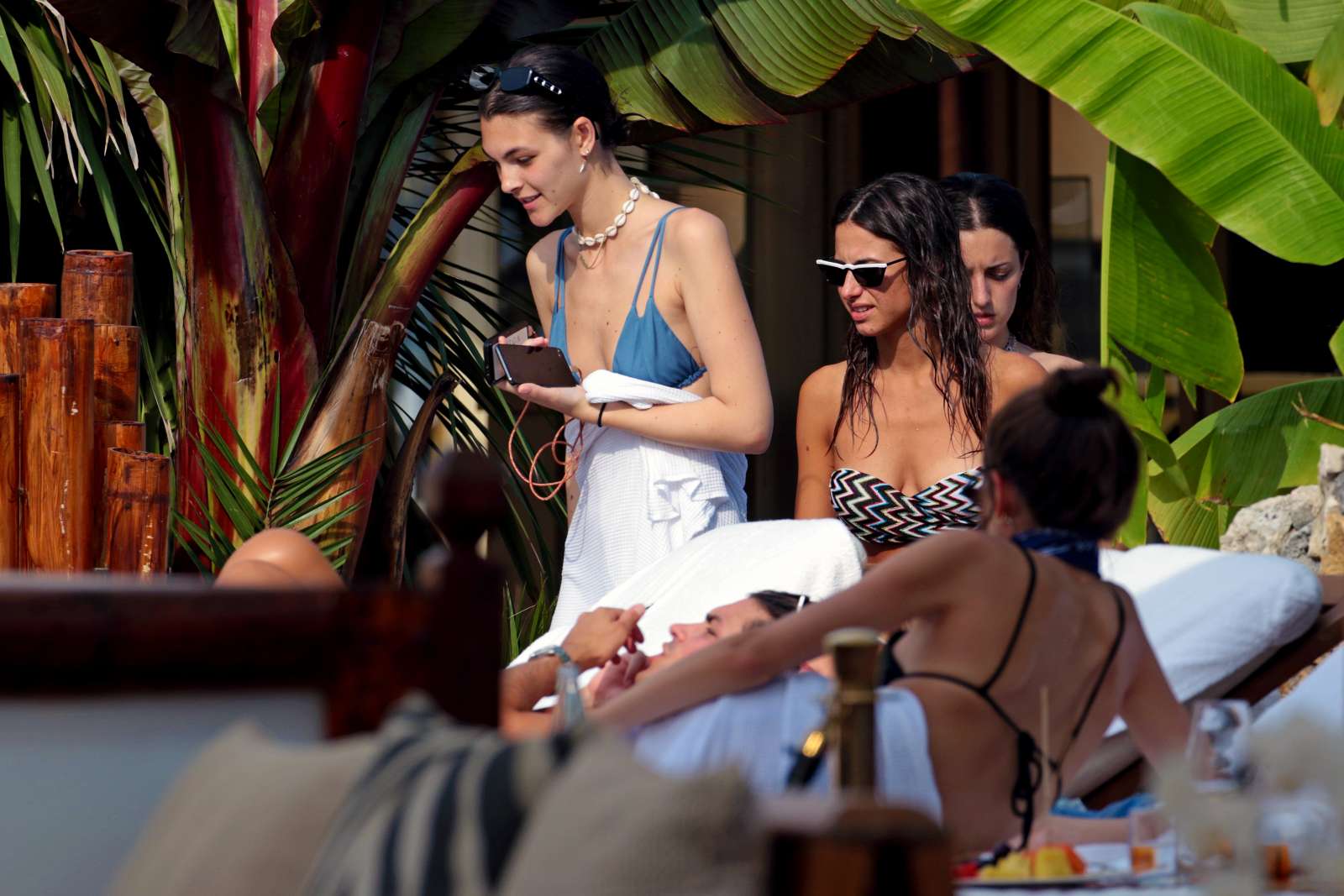 Kaia Gerber and Vittoria Ceretti in Bikini at Twiga beach club in Forte dei Marmi