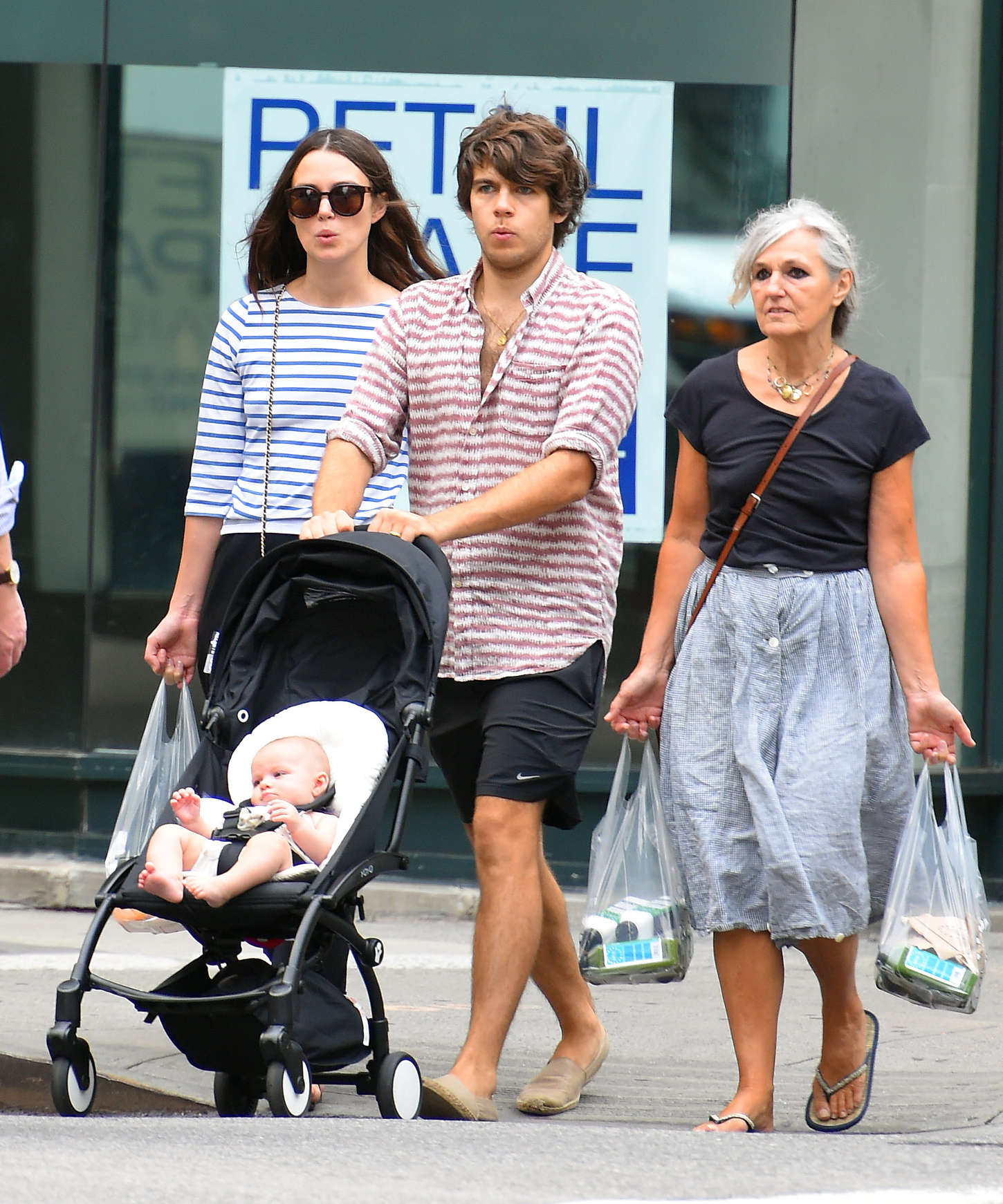 Family photo of the actress &  model, married to James Righton,  famous for Bend It Like Beckham & Pirates of the Caribbean.
  