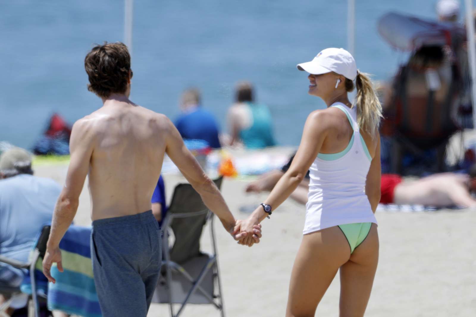 Kelly Rohrbach in Bikini on the beach in Malibu