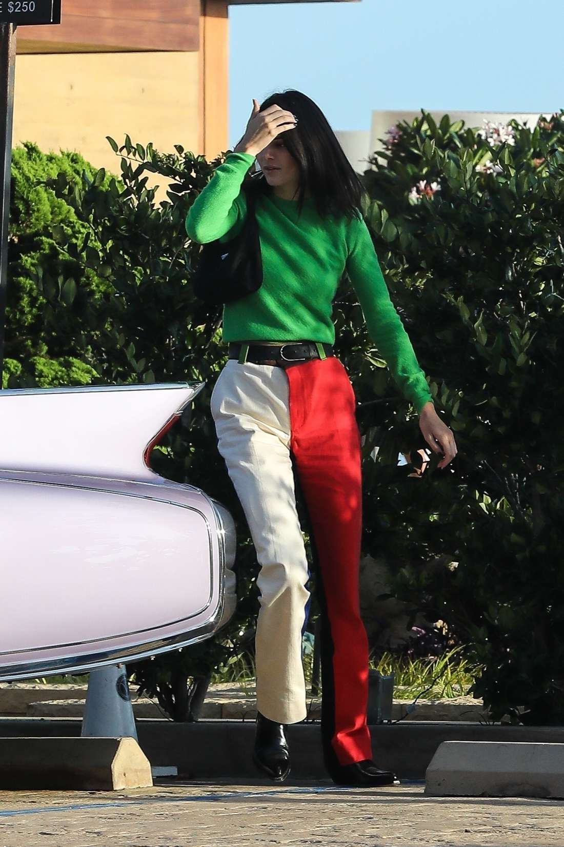 Kendall Jenner in Colorful Outfit at Nobu restaurant in Malibu