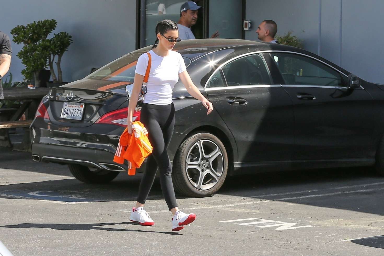 Kendall Jenner in Tights â€“ Leaves a studio in style in Calabasas