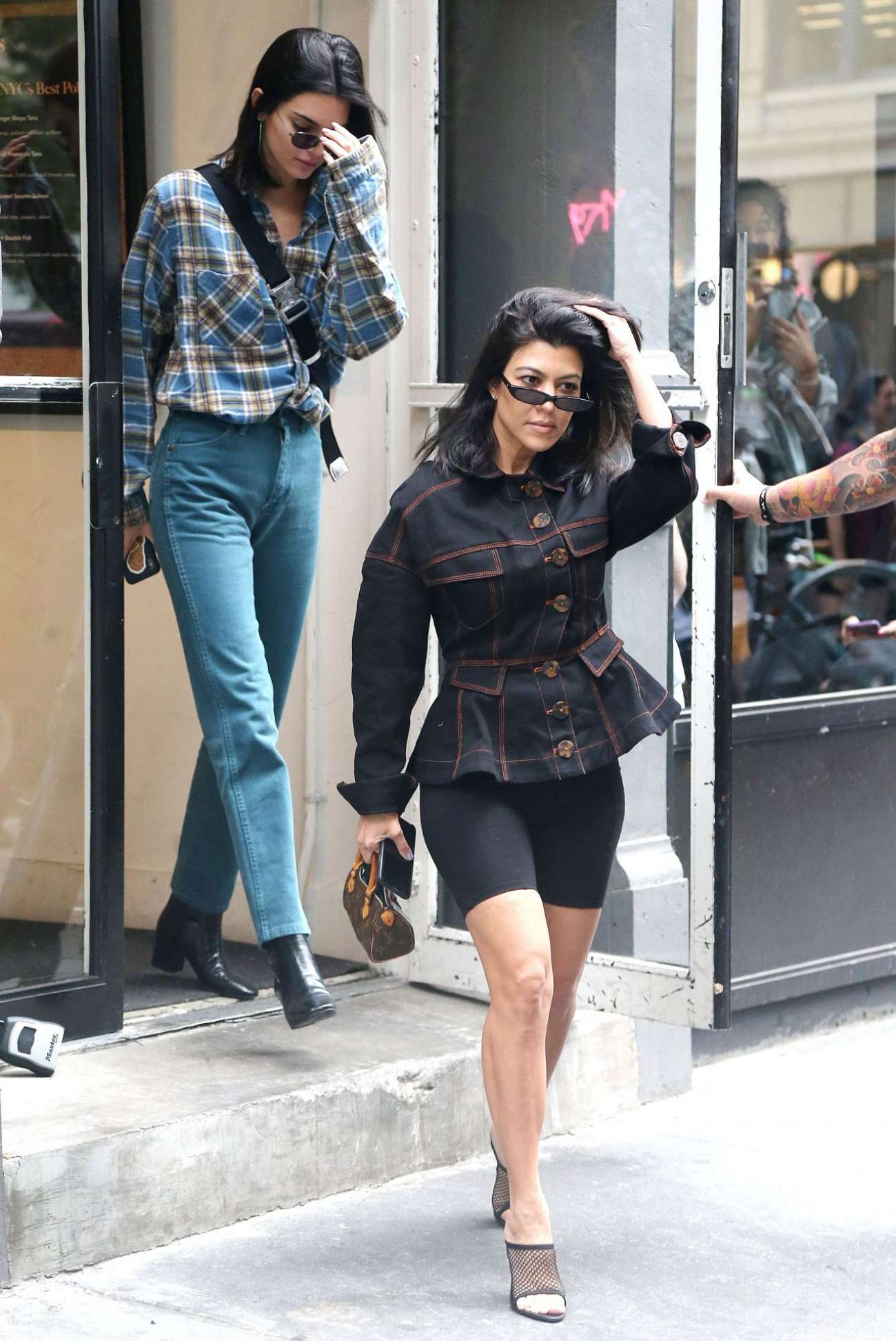 Kendall Jenner with Kourtney Kardashian â€“ Seen at Ice Cream Shop in the East Village in NYC