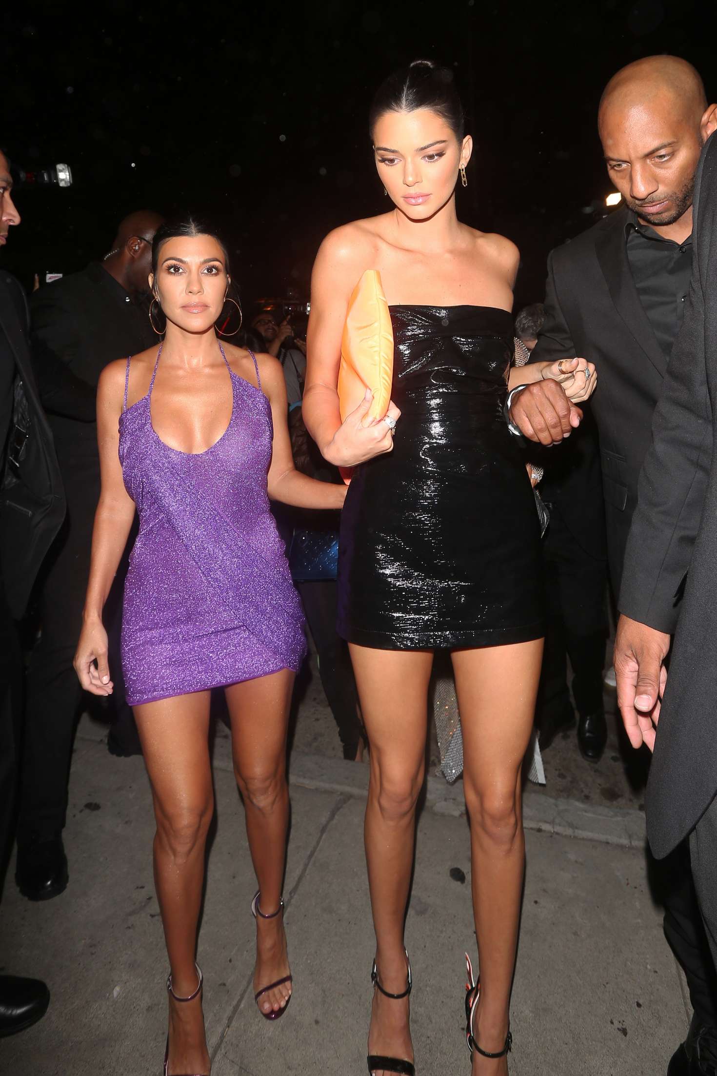 Khloe and Kourtney Kardashian and Kendall Jenner at Kylie Jennerâ€™s 21st birthday Party in West Hollywood
