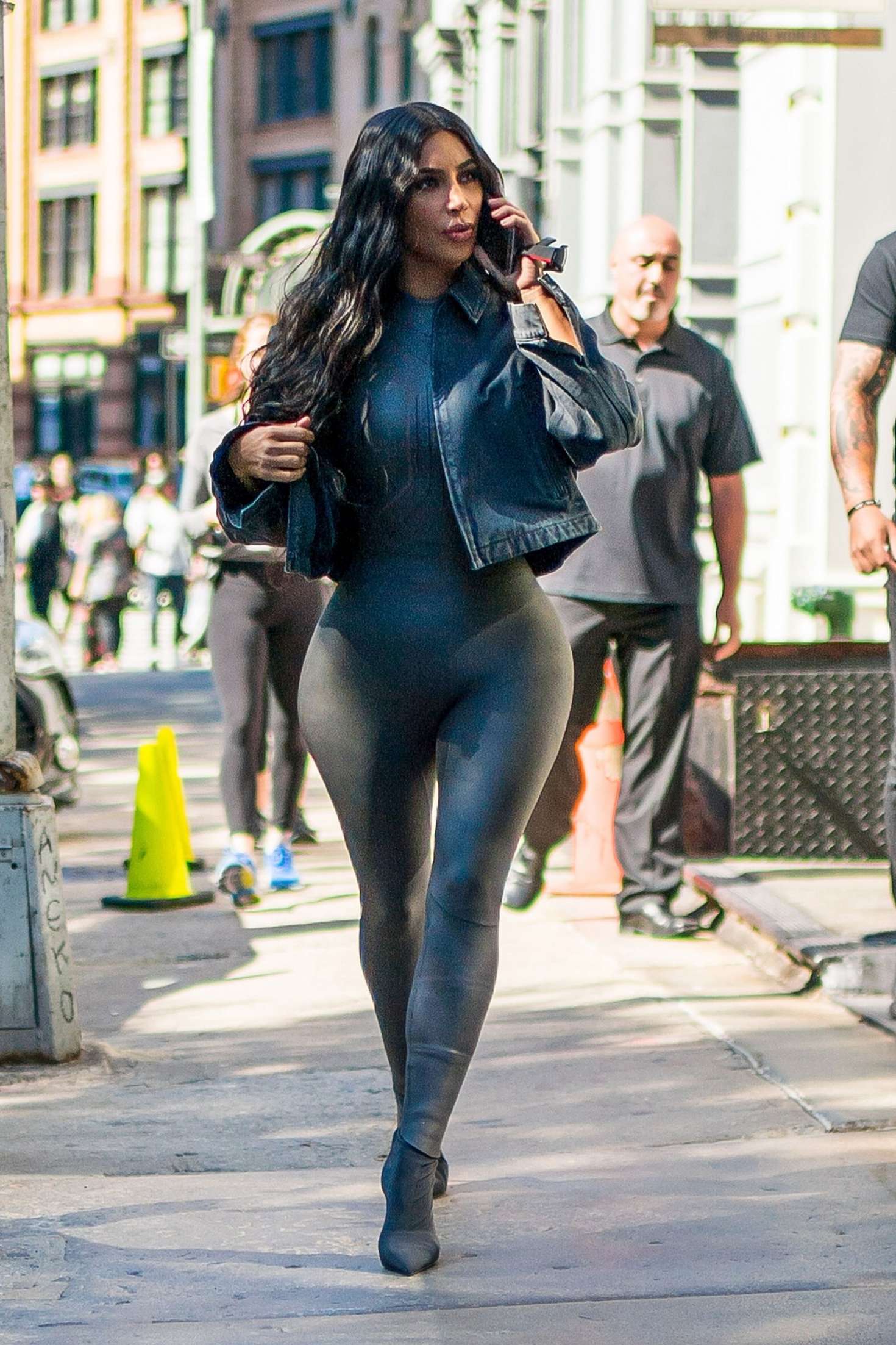 Kim Kardashian in Tights â€“ Out in Tribeca