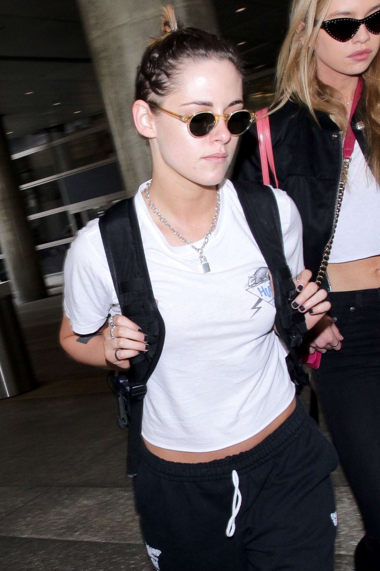 Kristen Stewart and Stella Maxwell â€“ Arriving at LAX Airport in Los Angeles