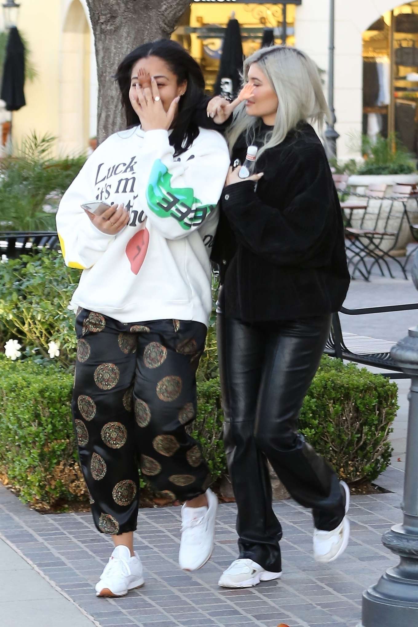 Kylie Jenner and Jordyn Woods â€“ Leaving dinner in Calabasas