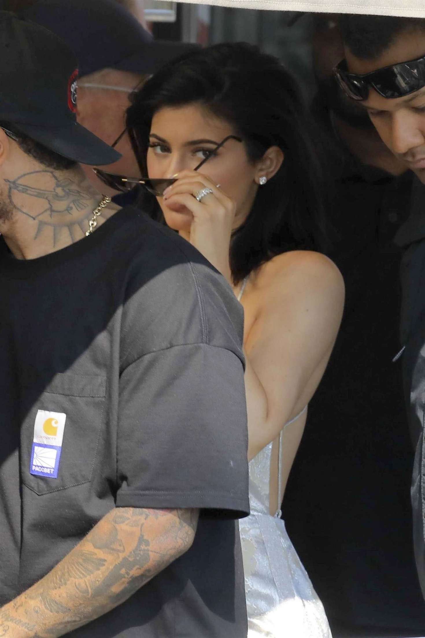 Kylie Jenner in Mini Dress â€“ Out in Cannes