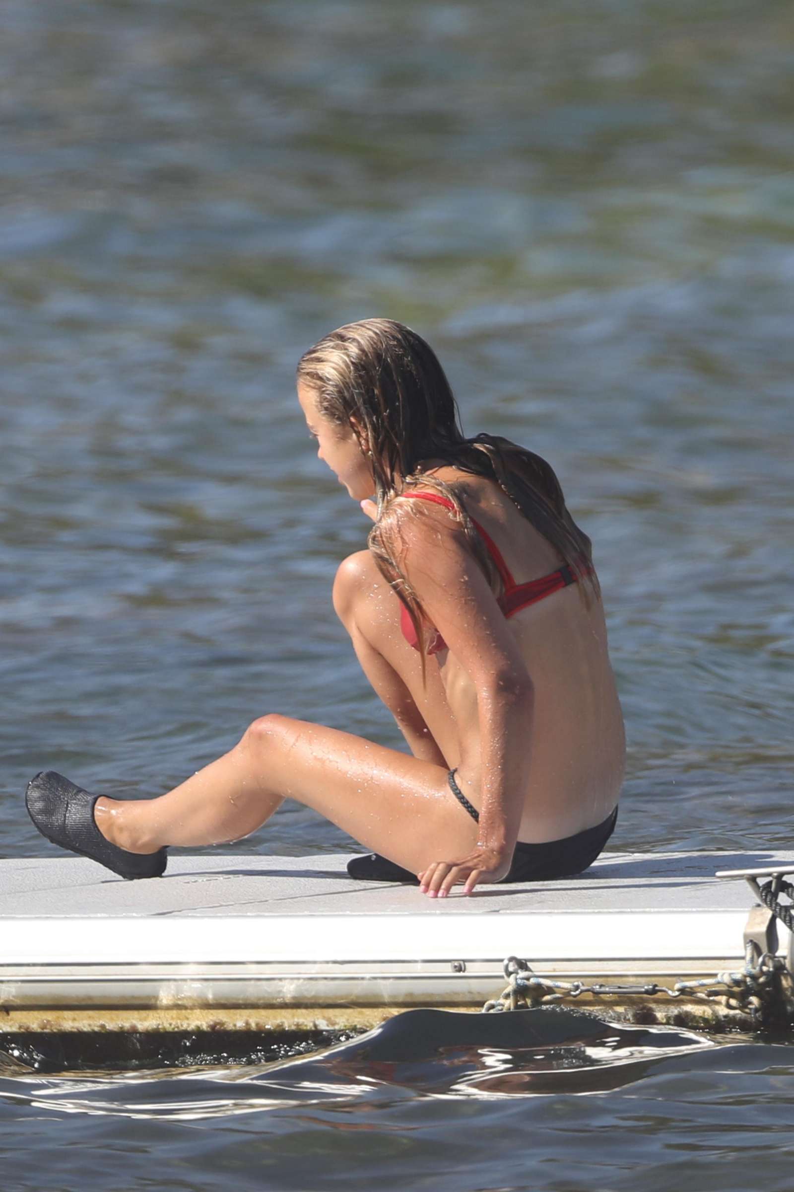 Lady Amelia Windsor in Bikini at the beach in Ibiza
