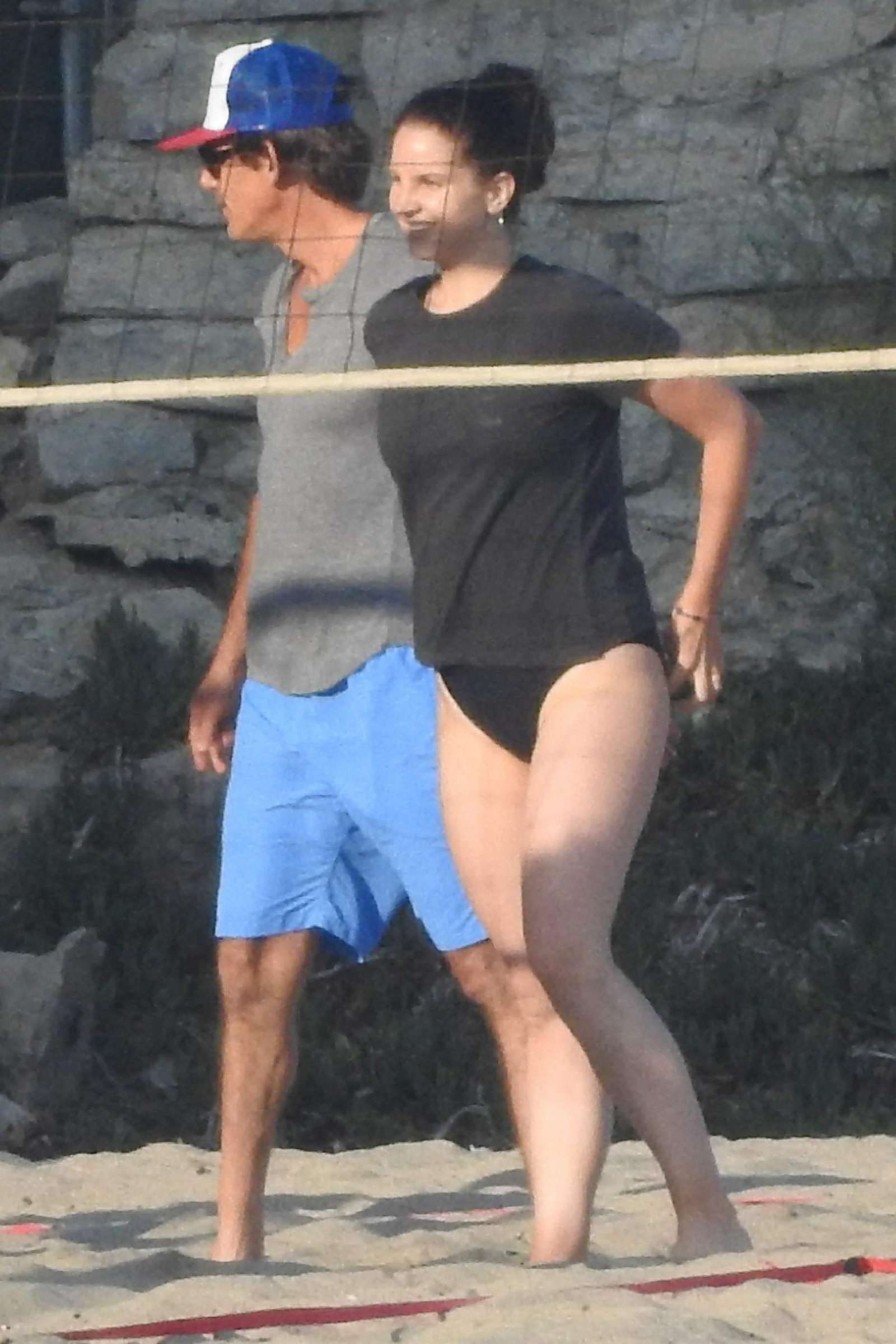 Lana Del Rey in Bikini Bottoms â€“ Play Volleyball on the beach in Malibu