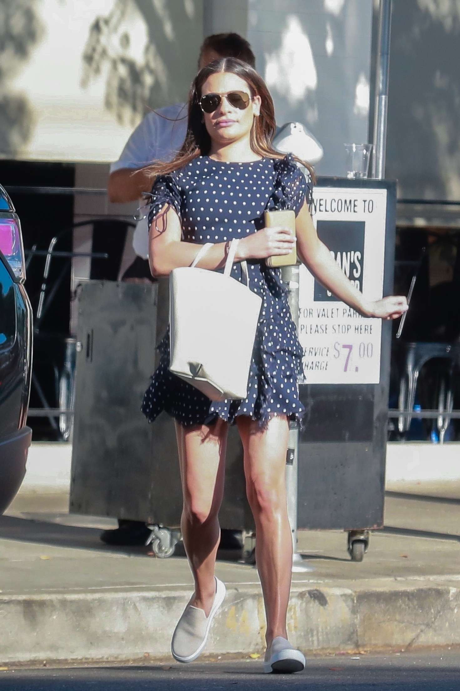 Lea Michele â€“ Leaving Joanâ€™s on Third in Studio City