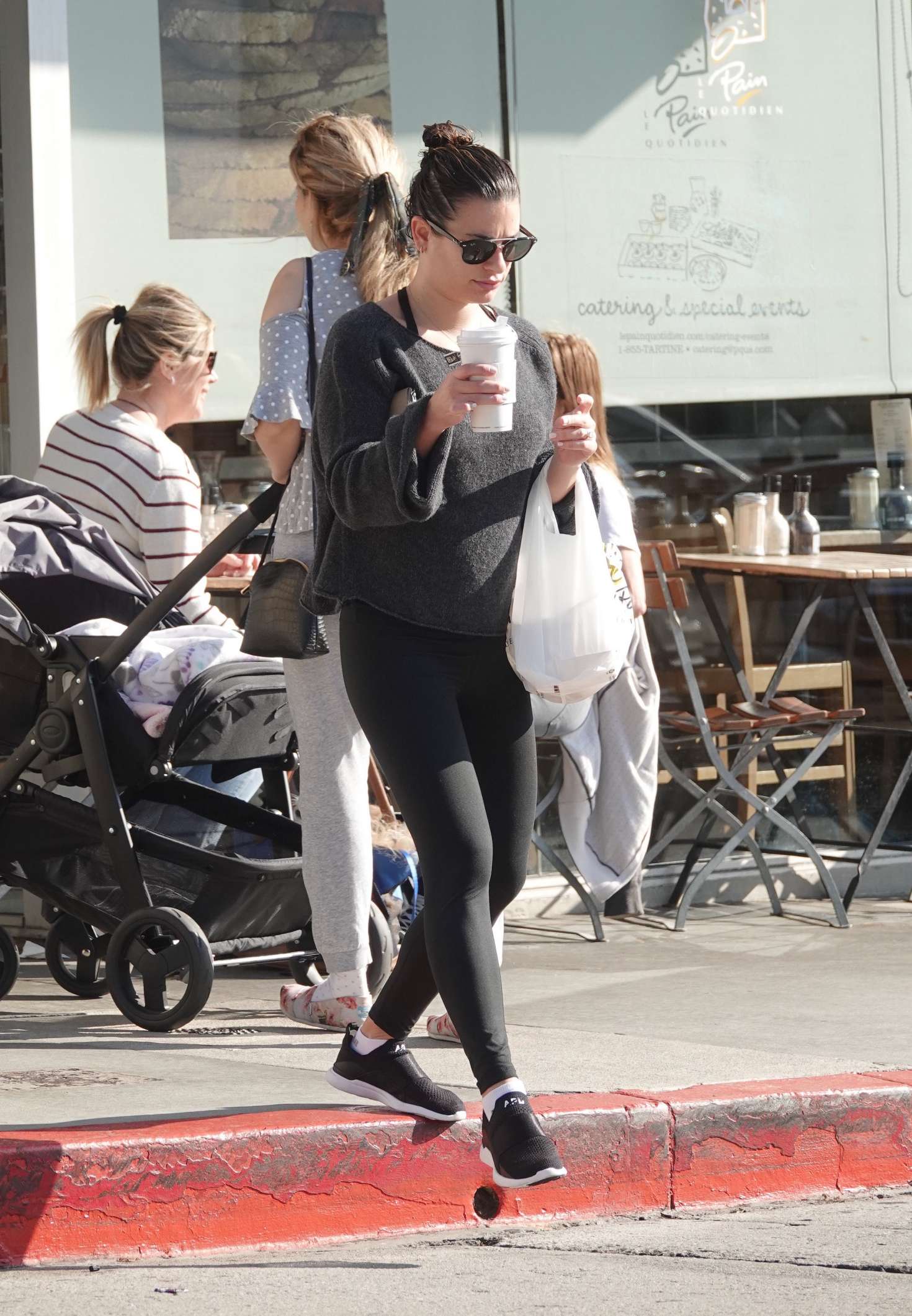 Lea Michelle in Tights â€“ Out in Los Angeles