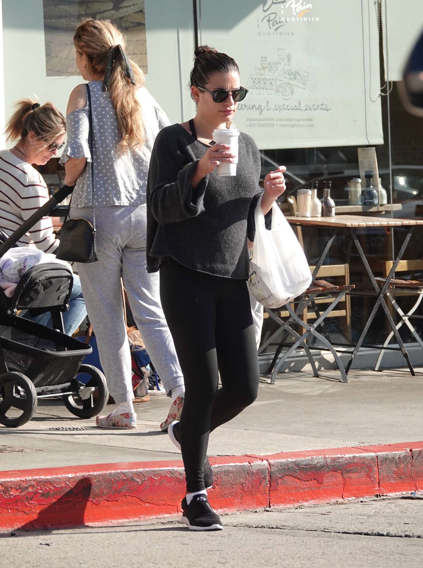 Lea Michelle in Tights â€“ Out in Los Angeles