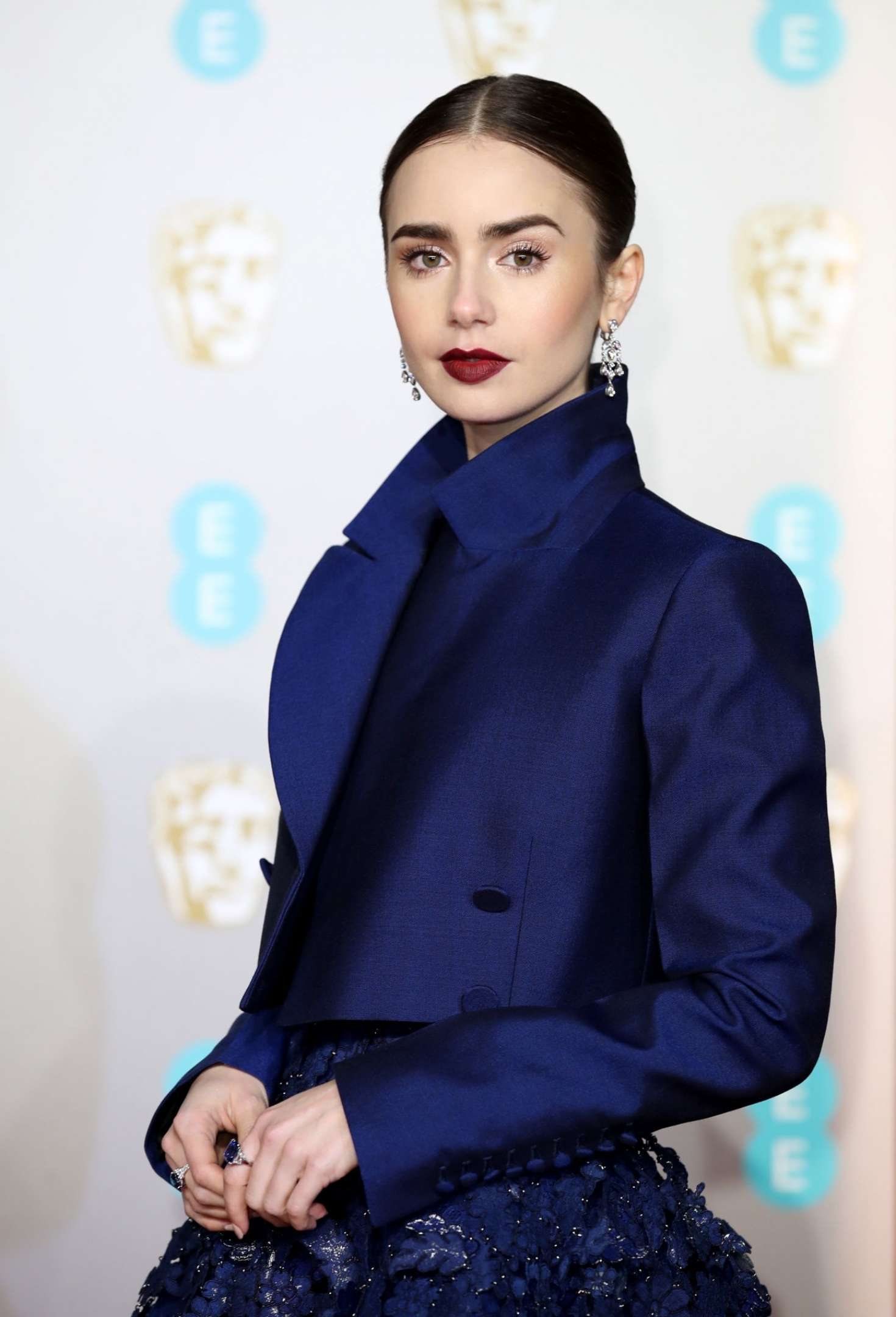 Lily Collins â€“ 2019 British Academy Film Awards in London