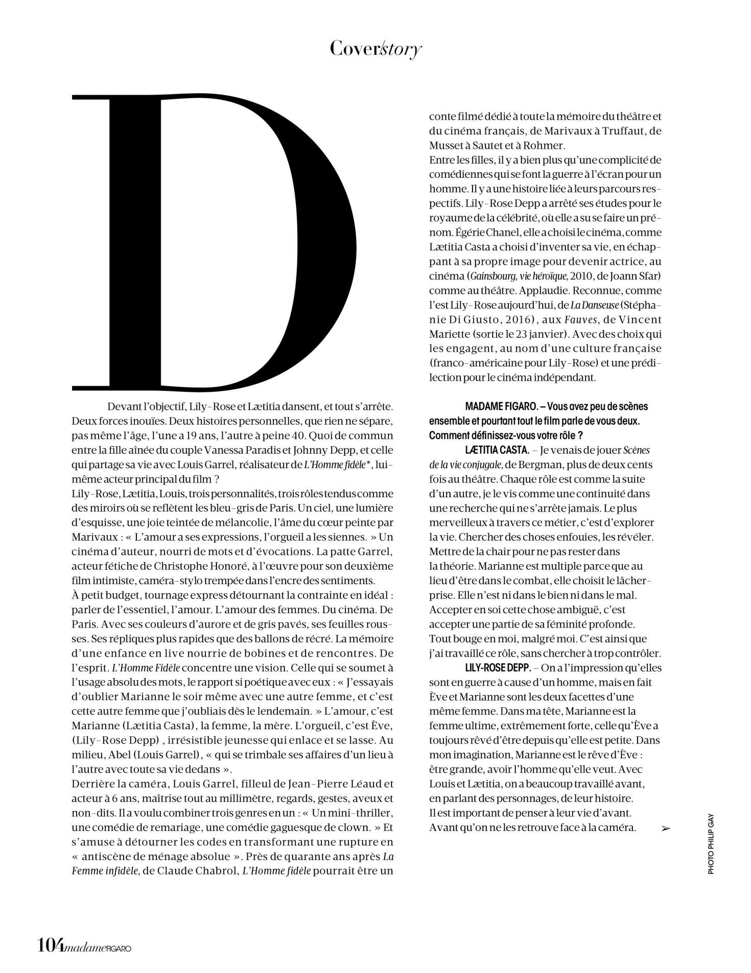 Lily Rose Depp and Laetitia Casta â€“ Madame Figaro Magazine (December 2018)