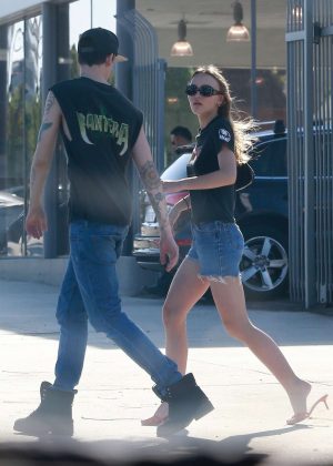 Lily Rose Depp with boyfriend out in Los Angeles