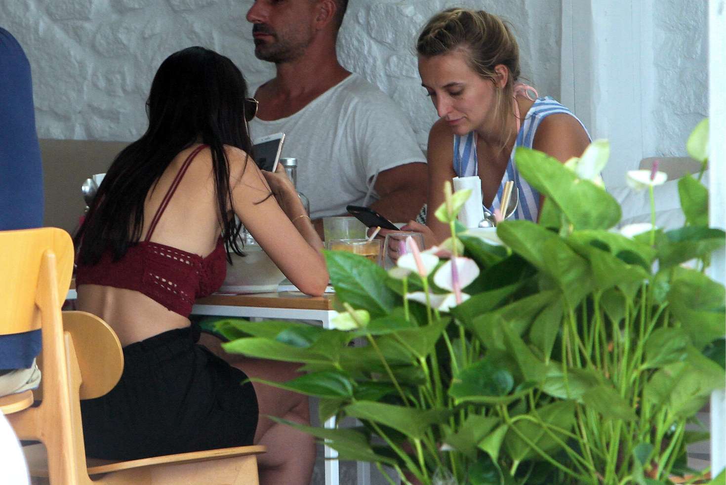 Lucy and Tiffany Watson out in Mykonos