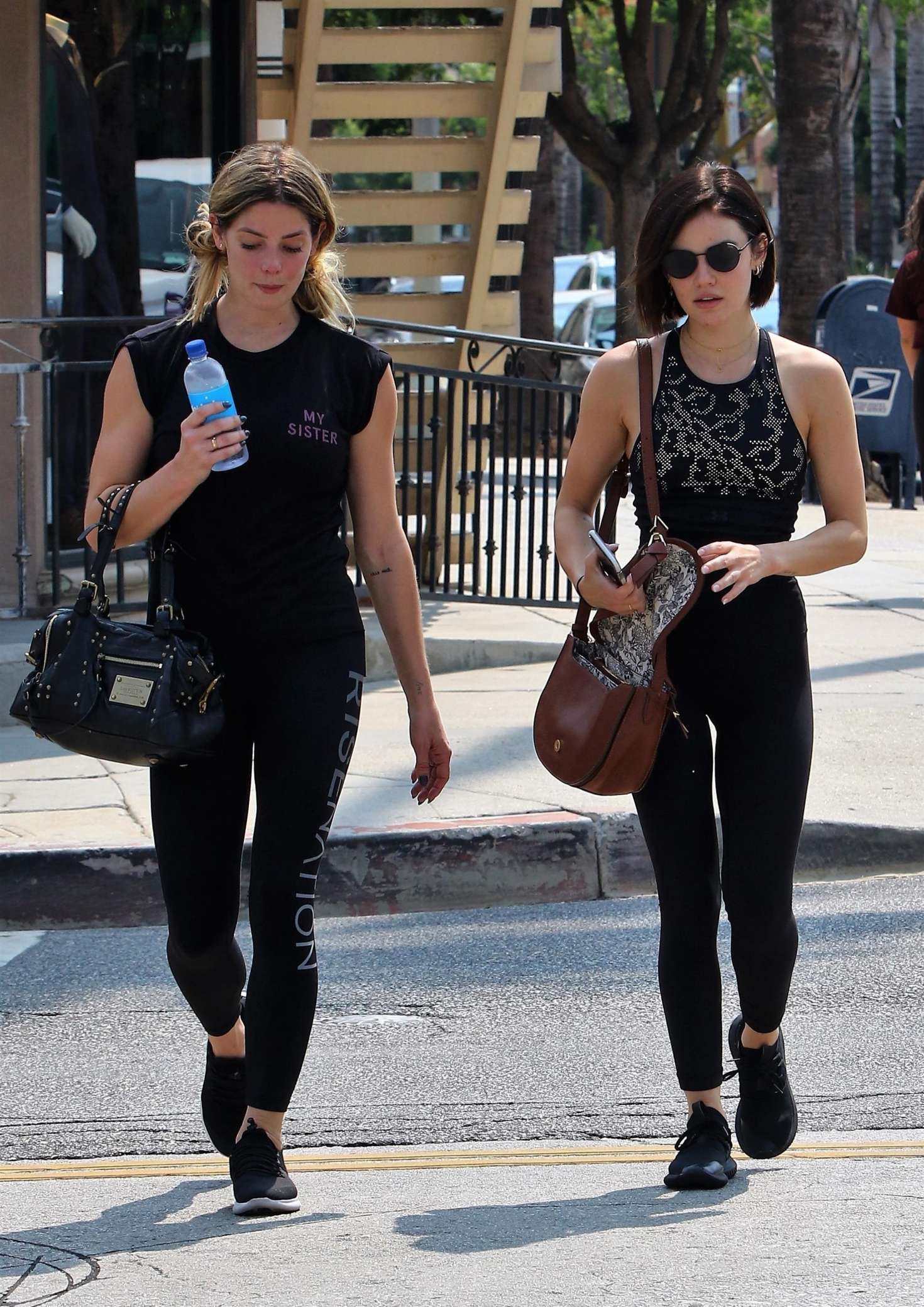 Lucy Hale and Ashley Green â€“ Leave the gym in Los Angeles