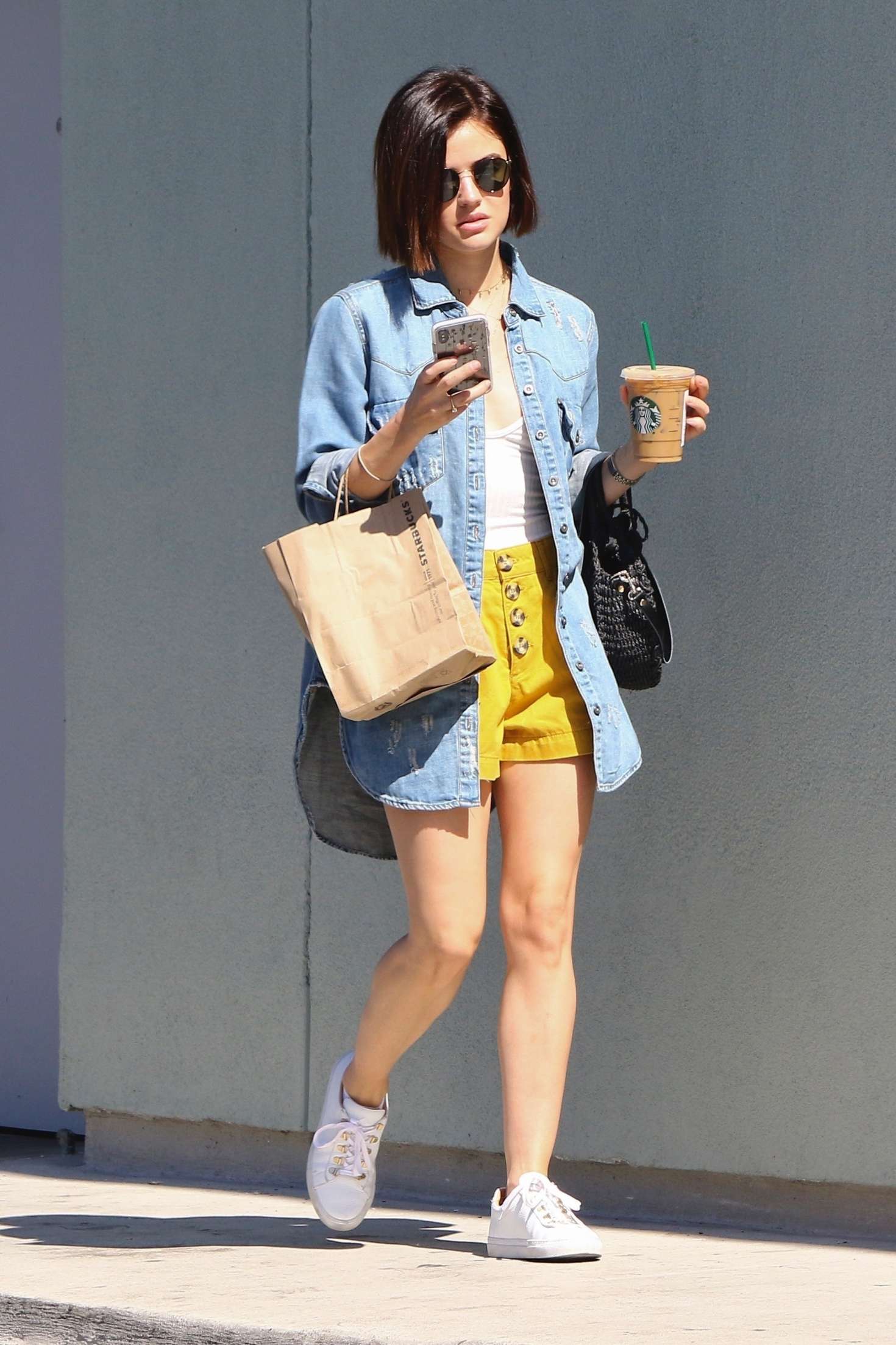 Lucy Hale â€“ Leaving Starbucks in LA