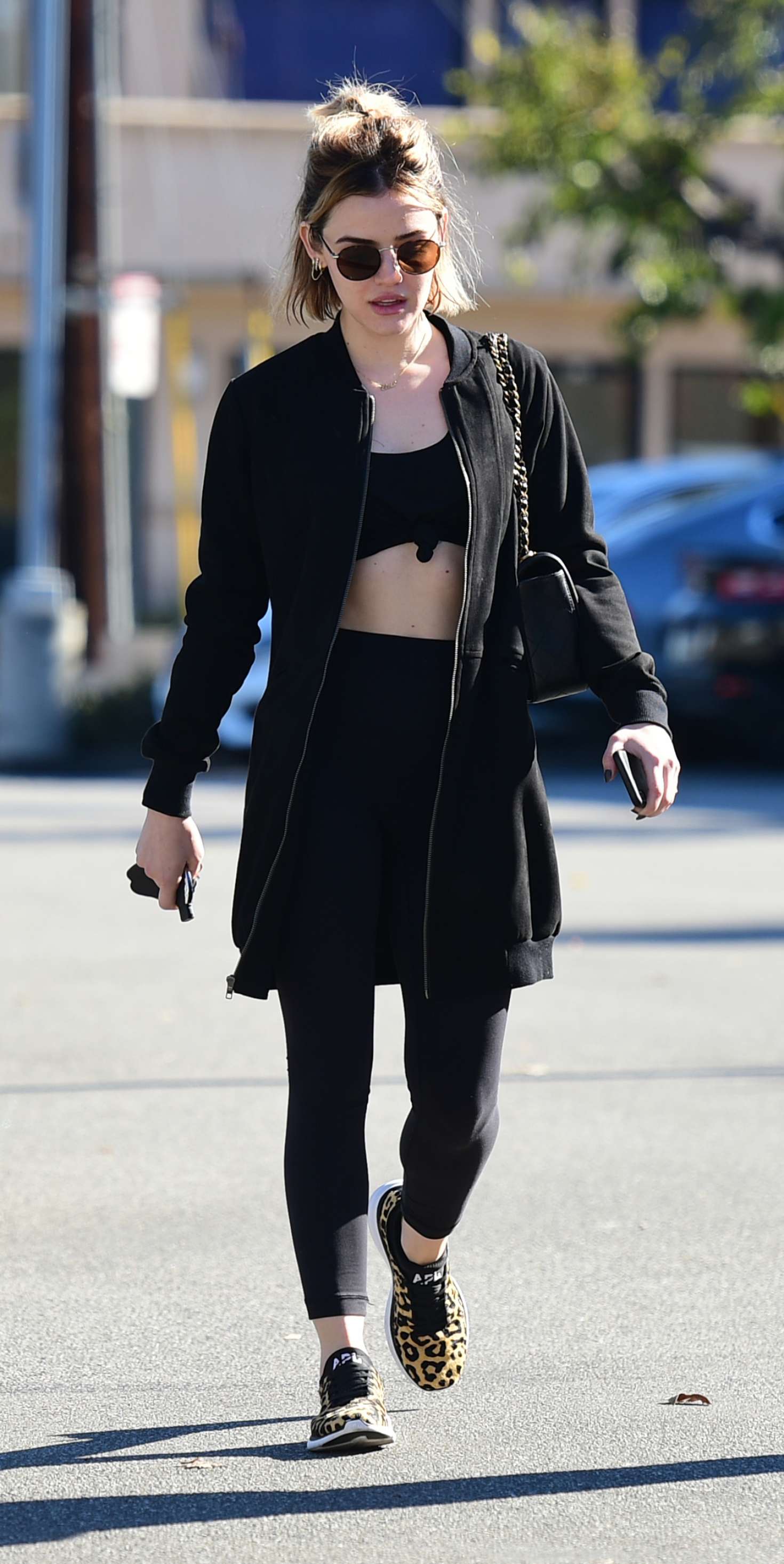 Lucy Hale â€“ Leaving the gym in Los Angeles