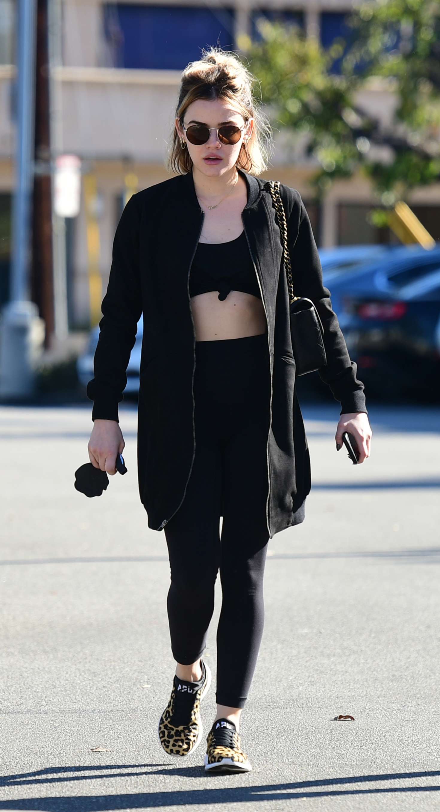 Lucy Hale â€“ Leaving the gym in Los Angeles