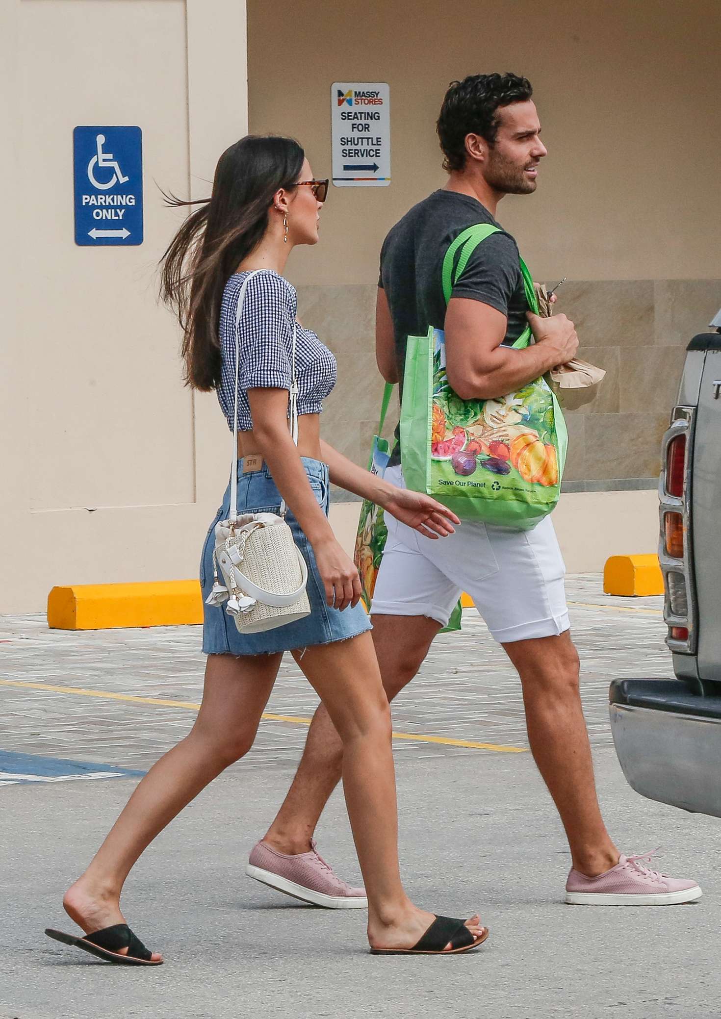 Lucy Watson â€“ Leaving a supermarket in Barbados