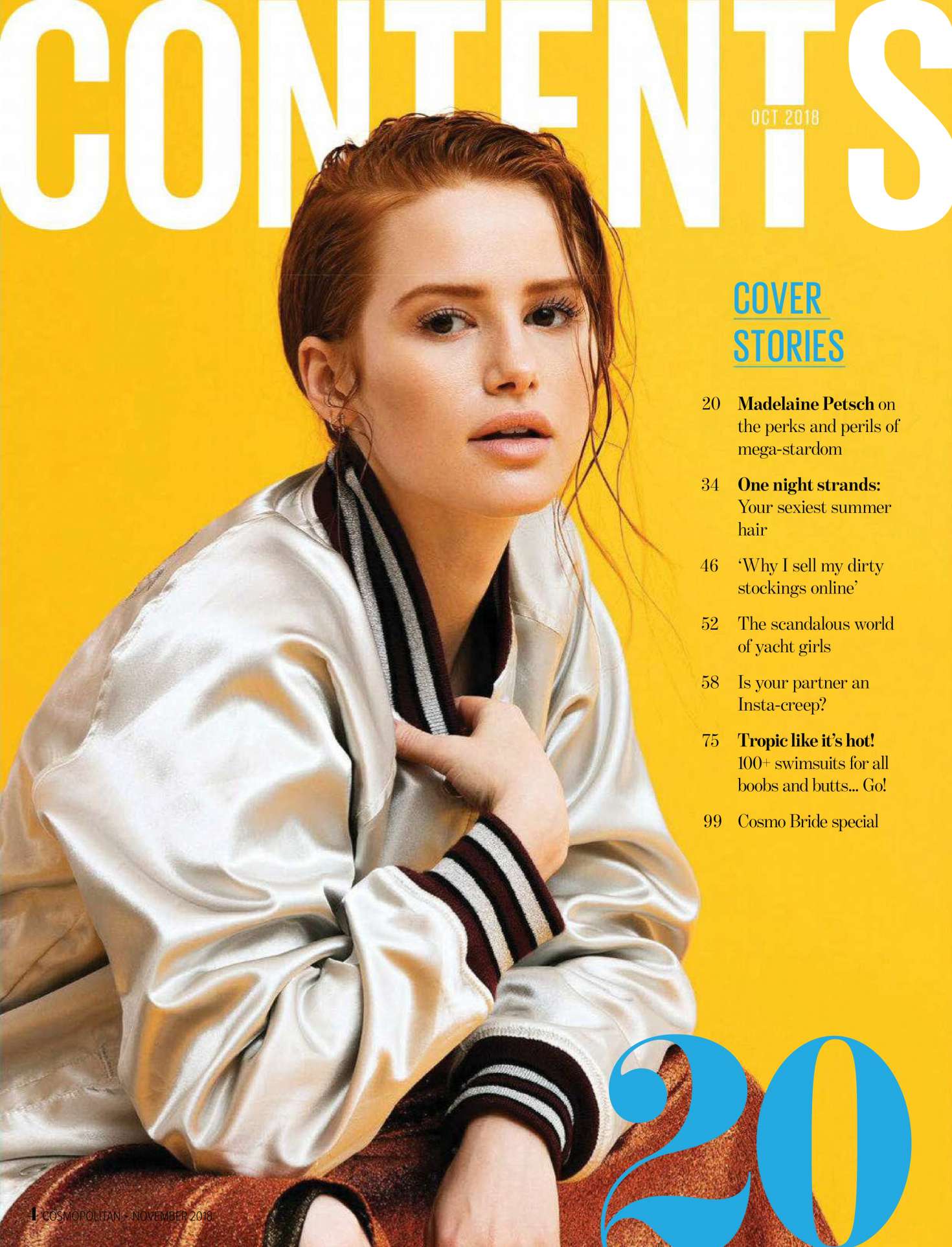 Madelaine Petsch for Cosmopolitan Australia Magazine (November 2018)