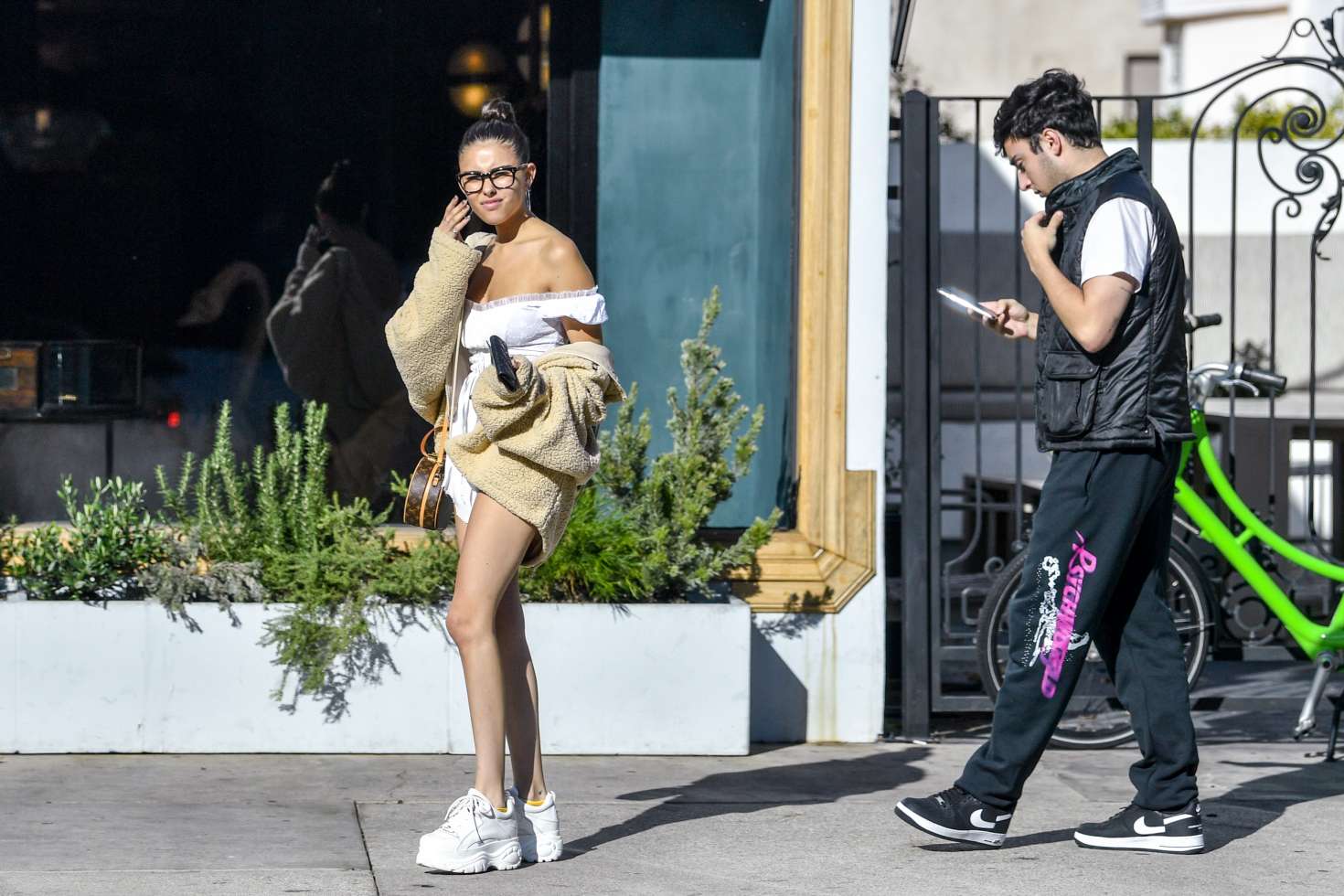 Madison Beer and Zack Bia â€“ Leaving Urth Cafe in Los Angeles