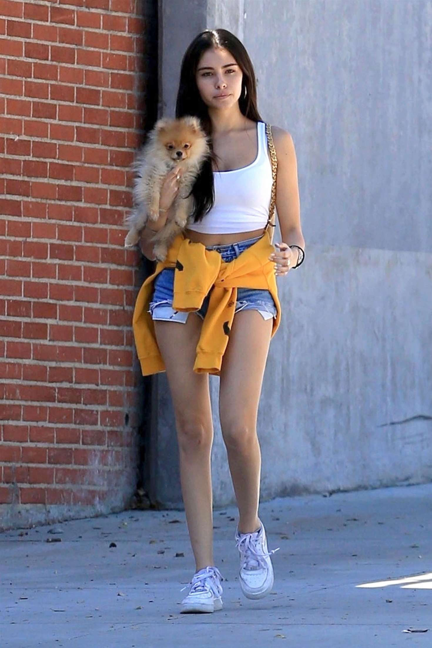 Madison Beer in Denim Shorts â€“ Out in West Hollywood