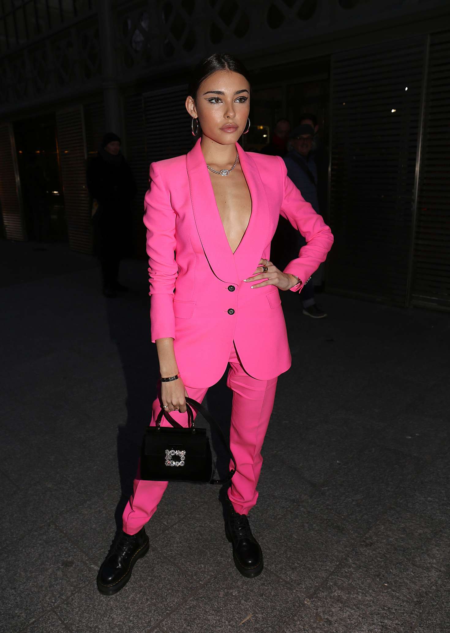 Madison Beer in Pink Suit â€“ Ralph and Russo Show in Paris