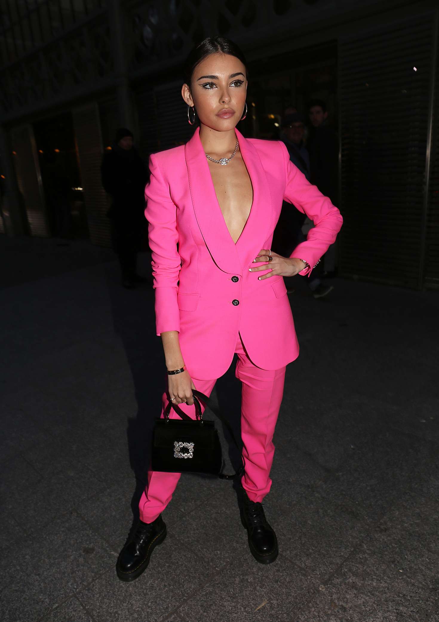 Madison Beer in Pink Suit â€“ Ralph and Russo Show in Paris