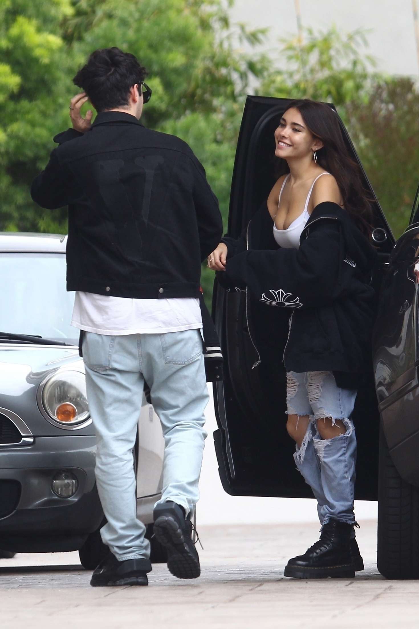 Madison Beer in Ripped Jeans â€“ Out in Beverly Hills