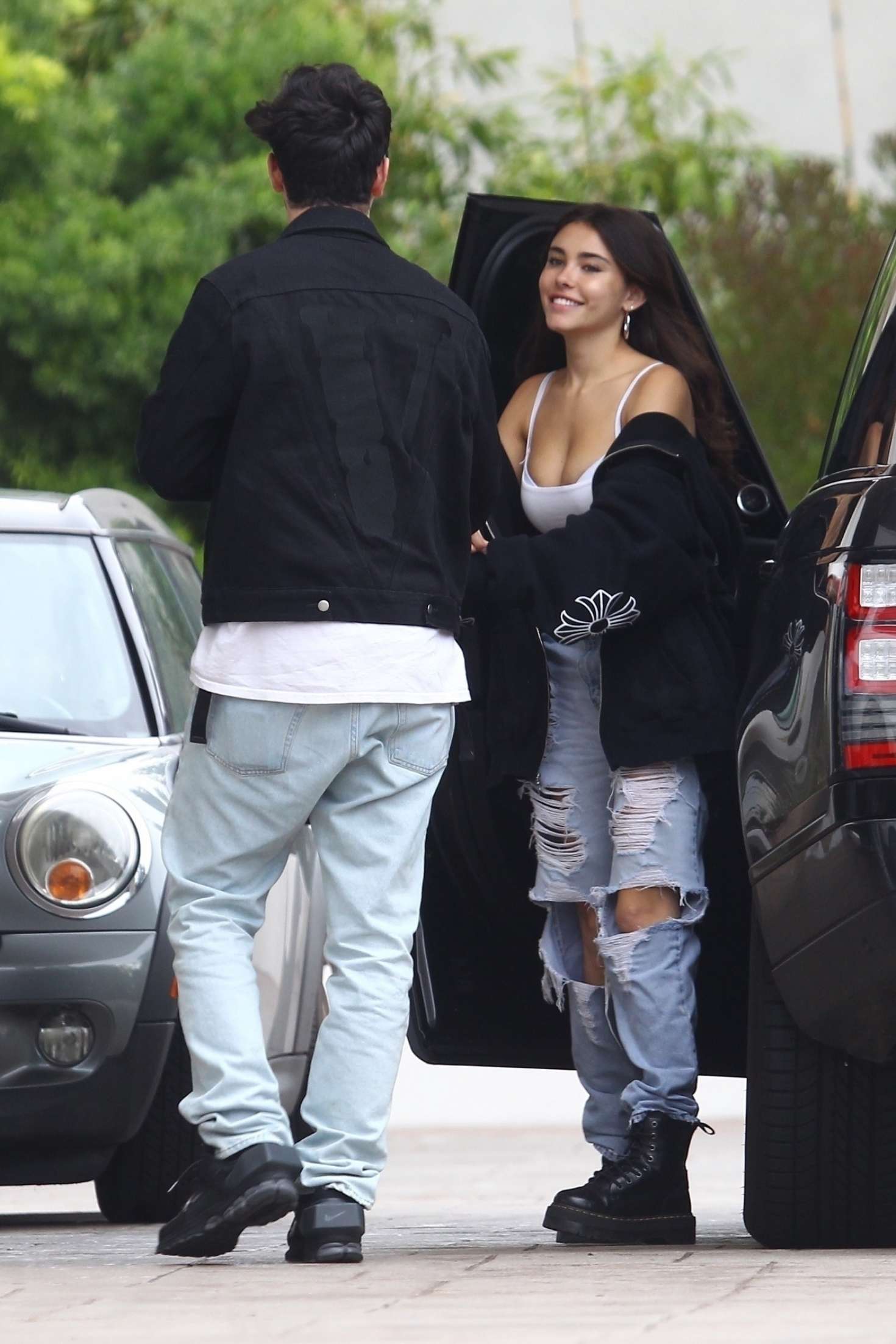 Madison Beer in Ripped Jeans â€“ Out in Beverly Hills