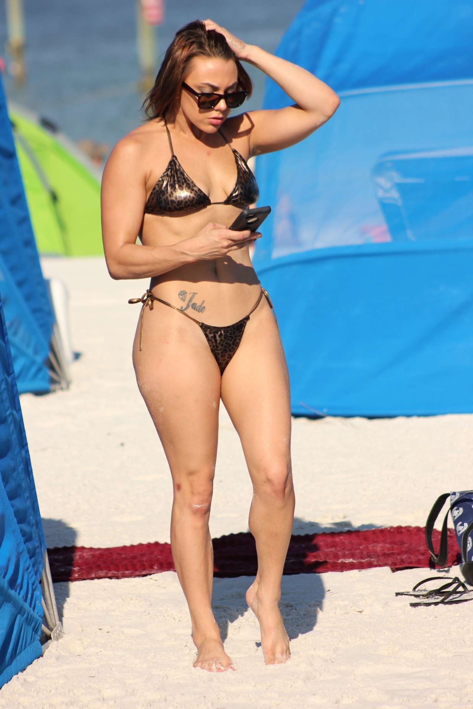 Maria Jade in Bikini at the beach in Miami