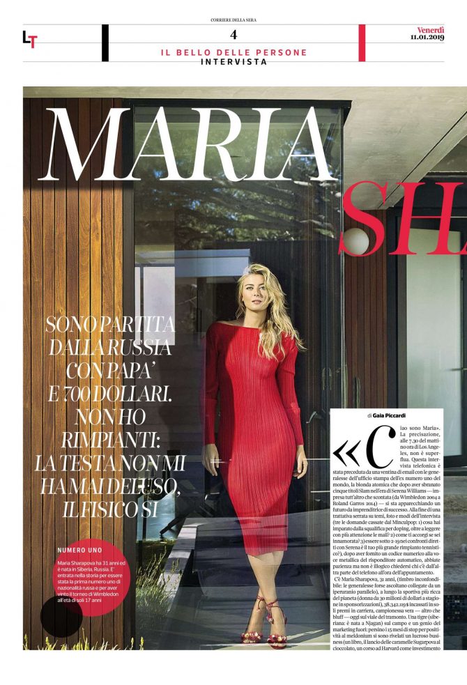 Maria-Sharapova:-Corriere-della-Sera-Lib