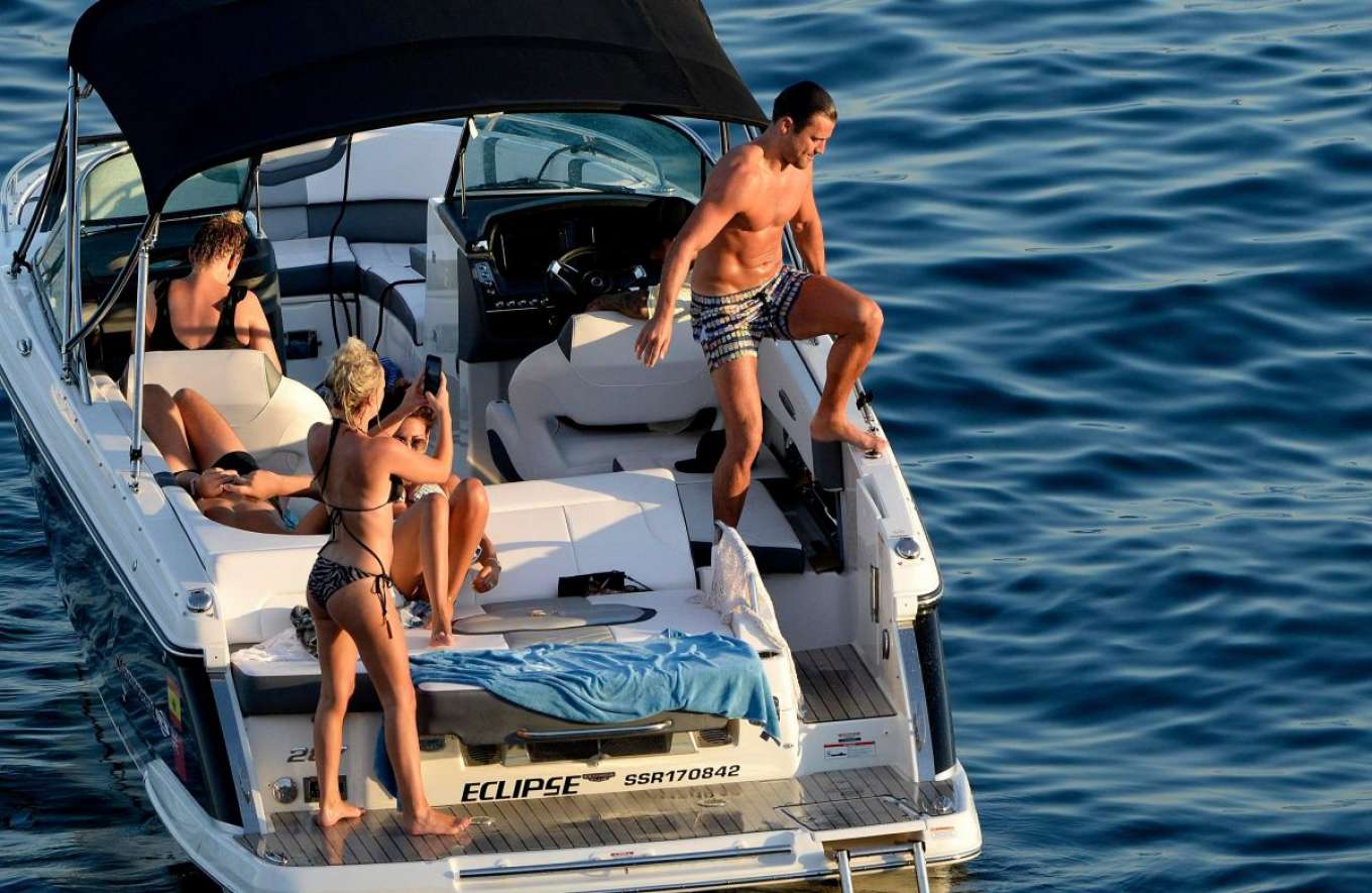 Michelle Keegan in Bikini at a Boat iIn Spain
