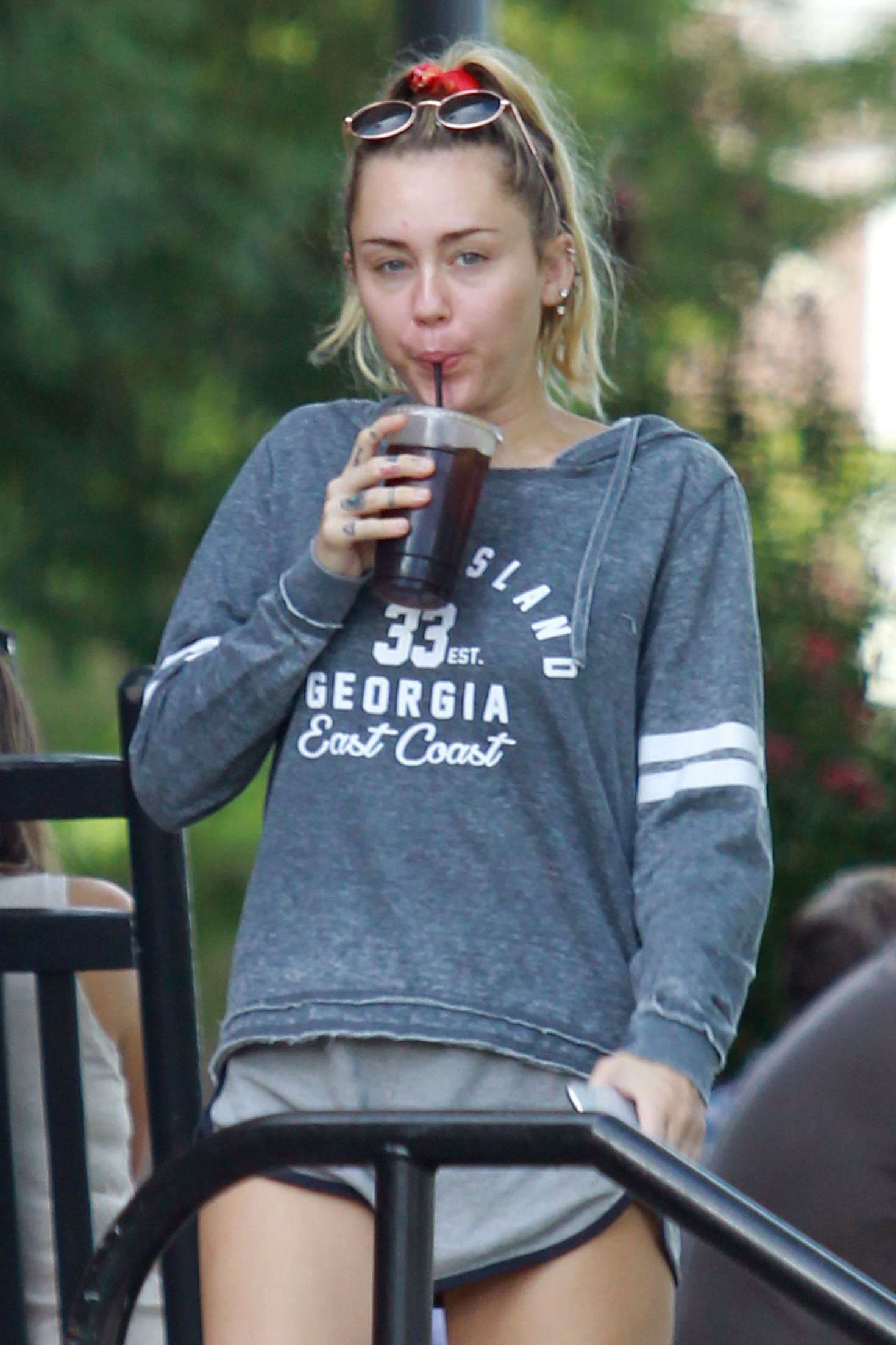Miley Cyrus in Shorts â€“ Out in Nashville