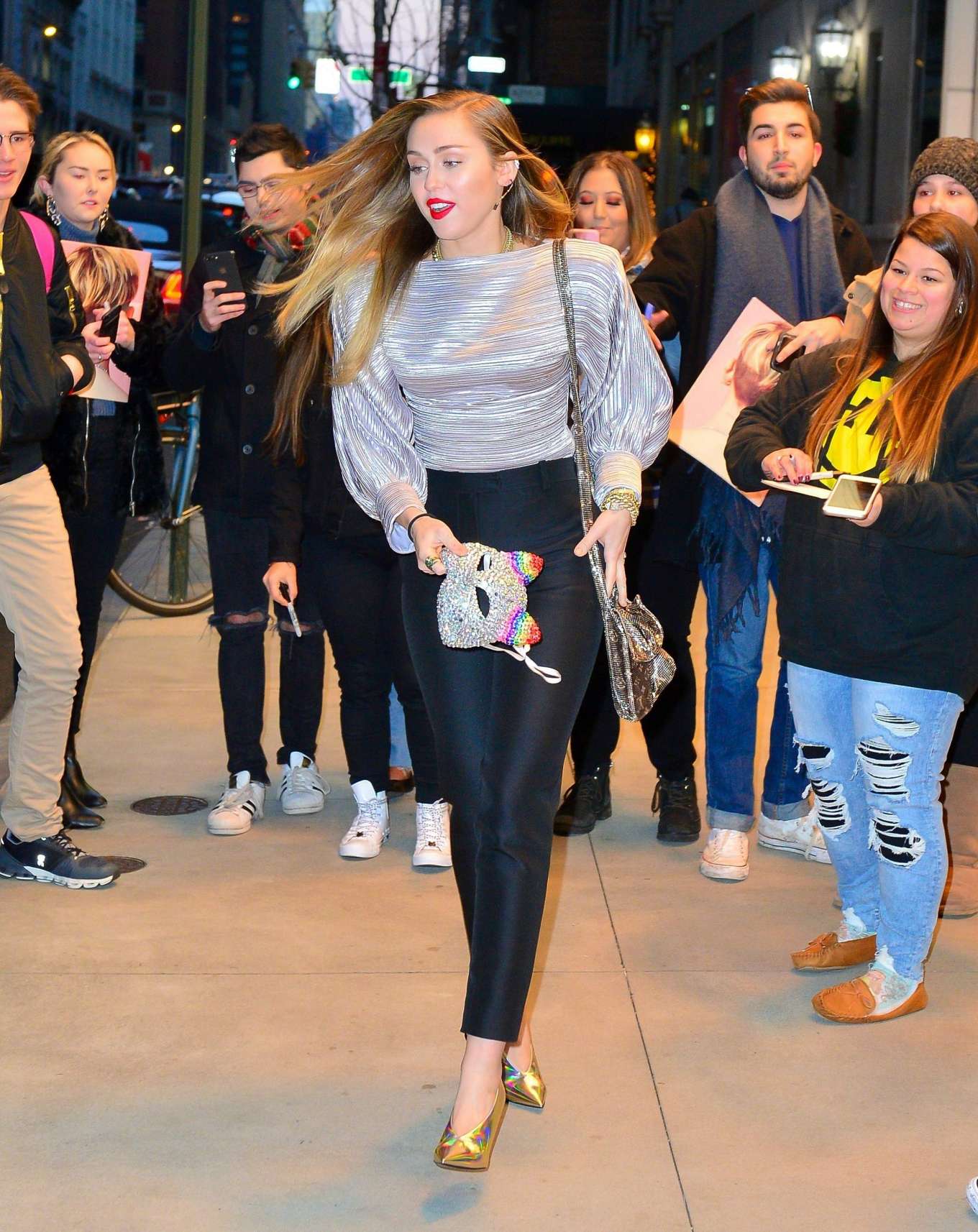 Miley Cyrus â€“ Seen at a Z100 Radio Station in New York