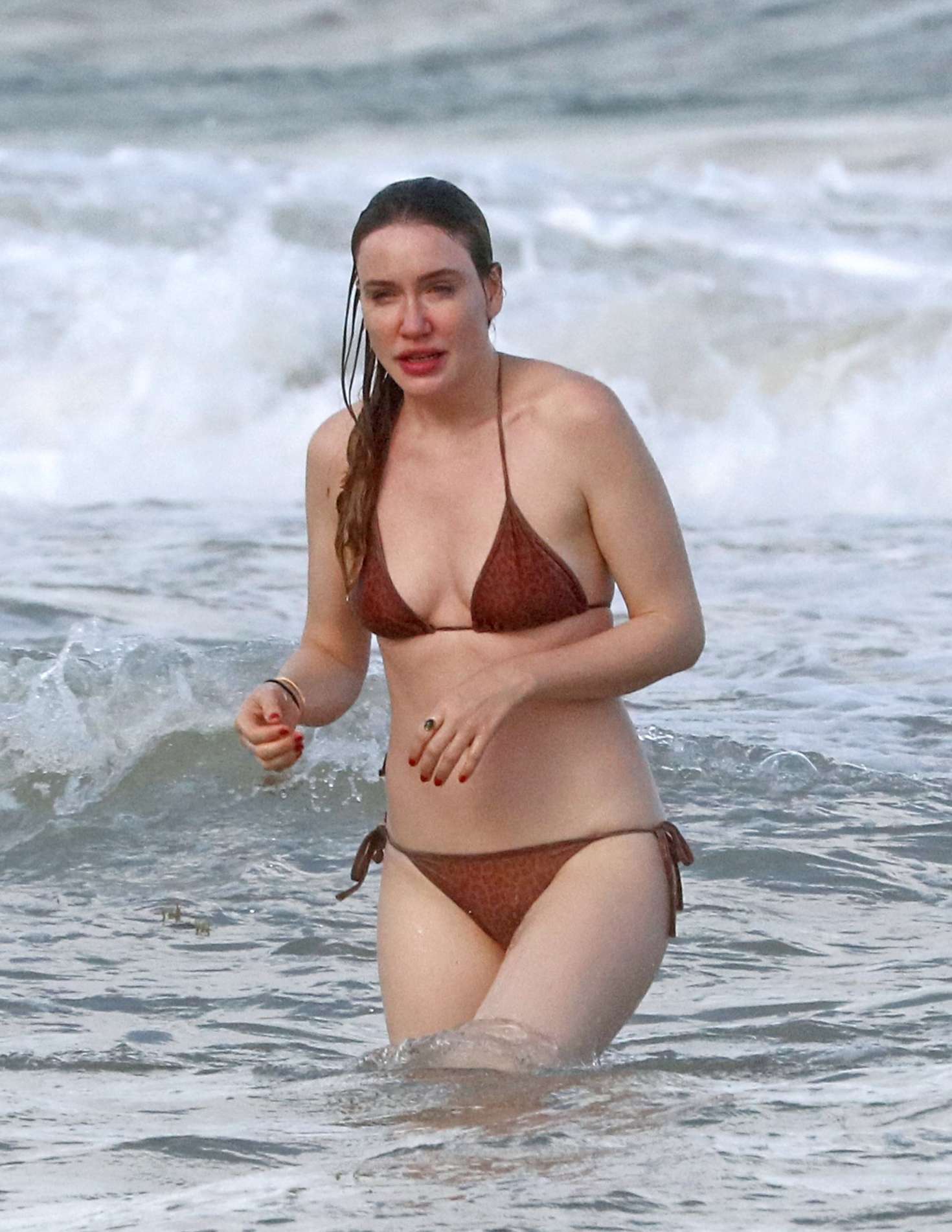 Morgana McNeils on the beach in Mexico