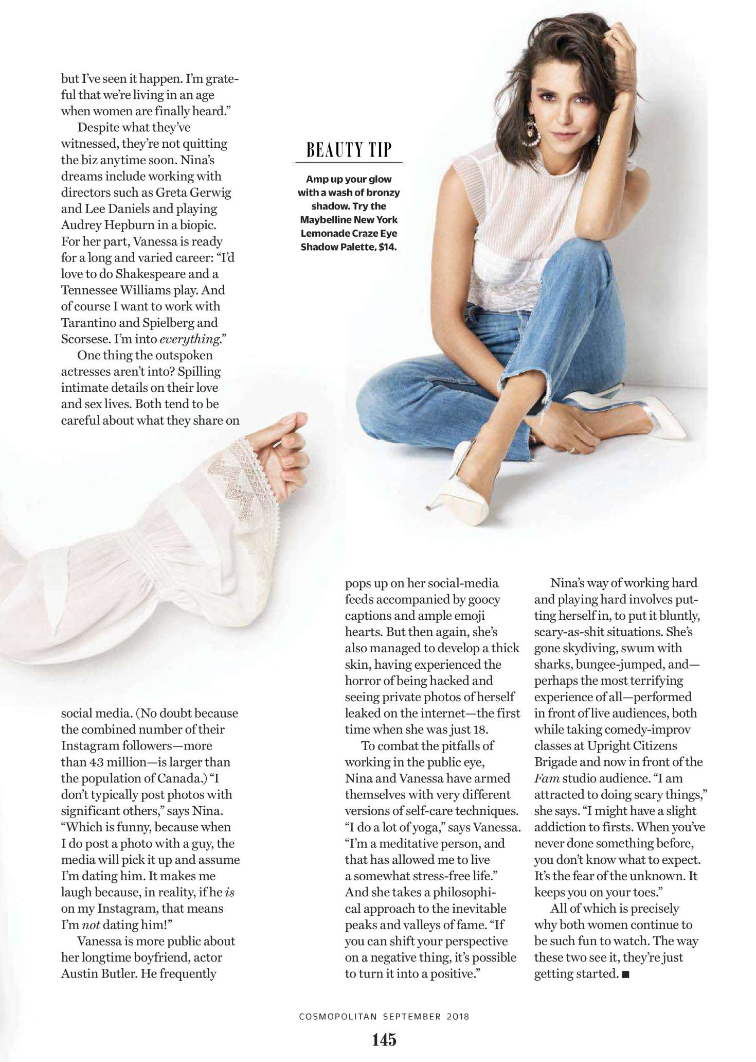 Nina Dobrev and Vanessa Hudgens â€“ Cosmpolitan US Magazine (September 2018)