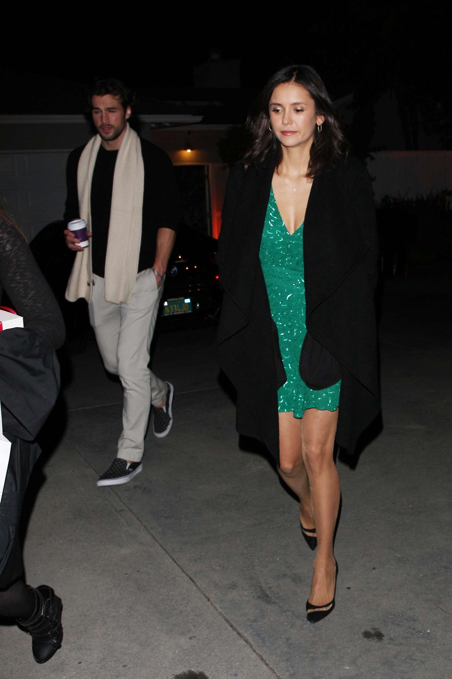 Nina Dobrev â€“ Arriving at Jennifer Kleinâ€™s holiday party in Los Angeles