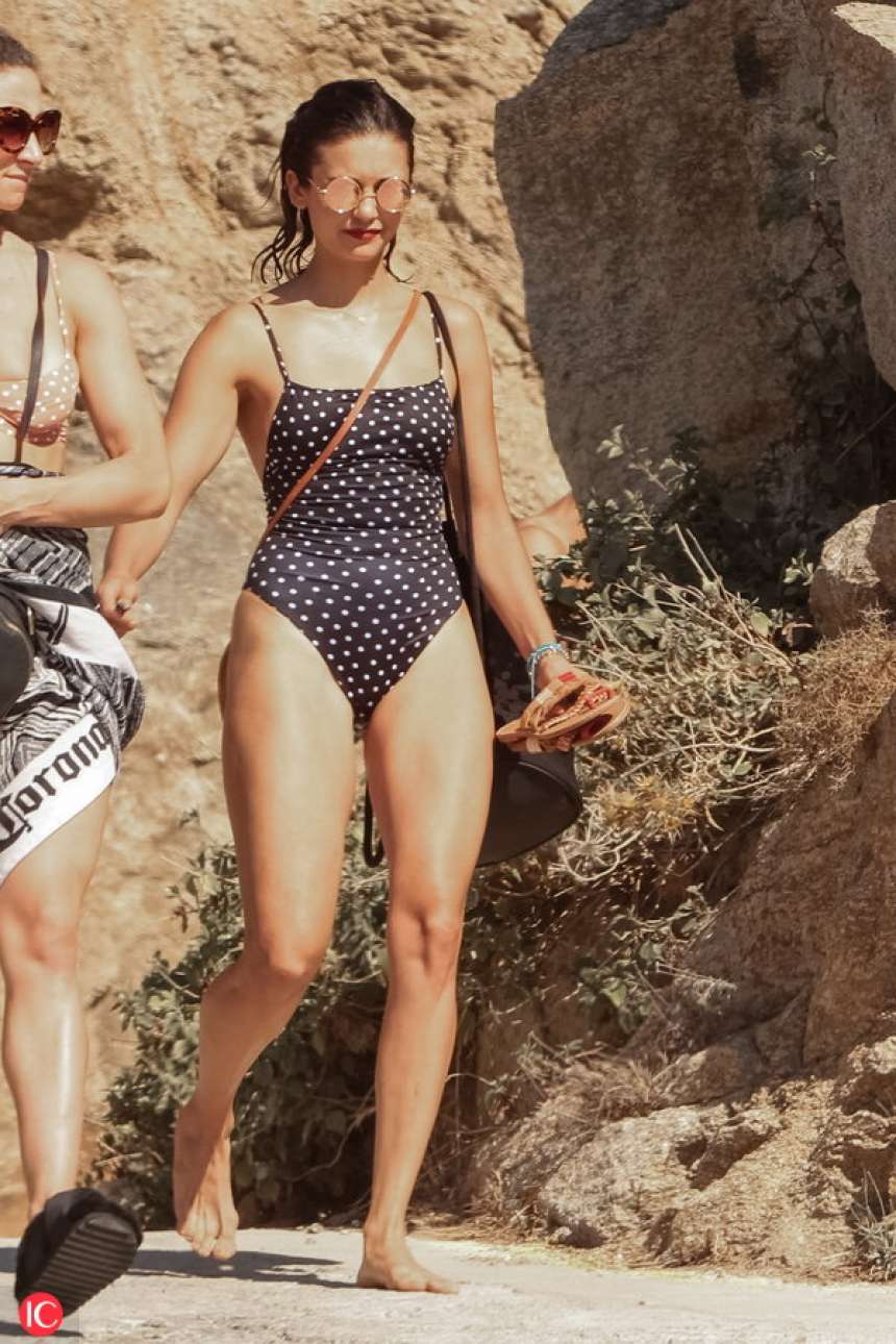 Nina Dobrev in Swimsuit in Mykonos