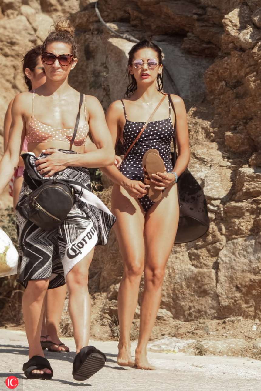 Nina Dobrev in Swimsuit in Mykonos