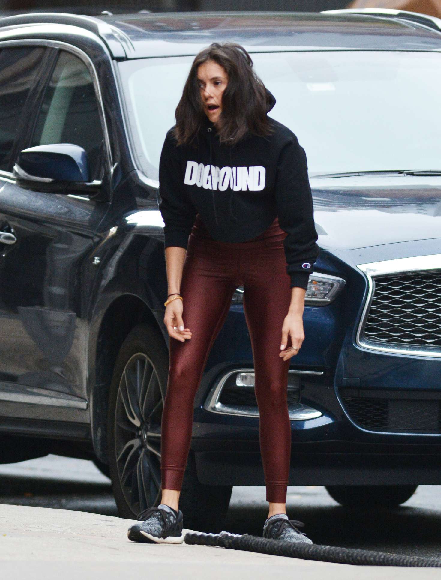 Nina Dobrev â€“ Working Out at The Dogpound Gym in New York City