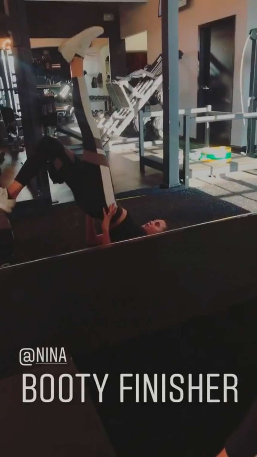 Nina Dobrev Working out â€“ Instagram