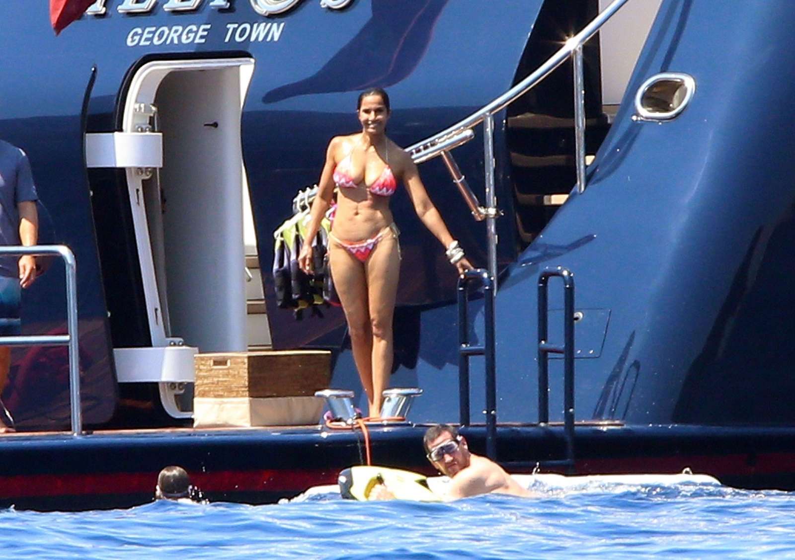 Padma Lakshmi in Bikini on holiday in Capri